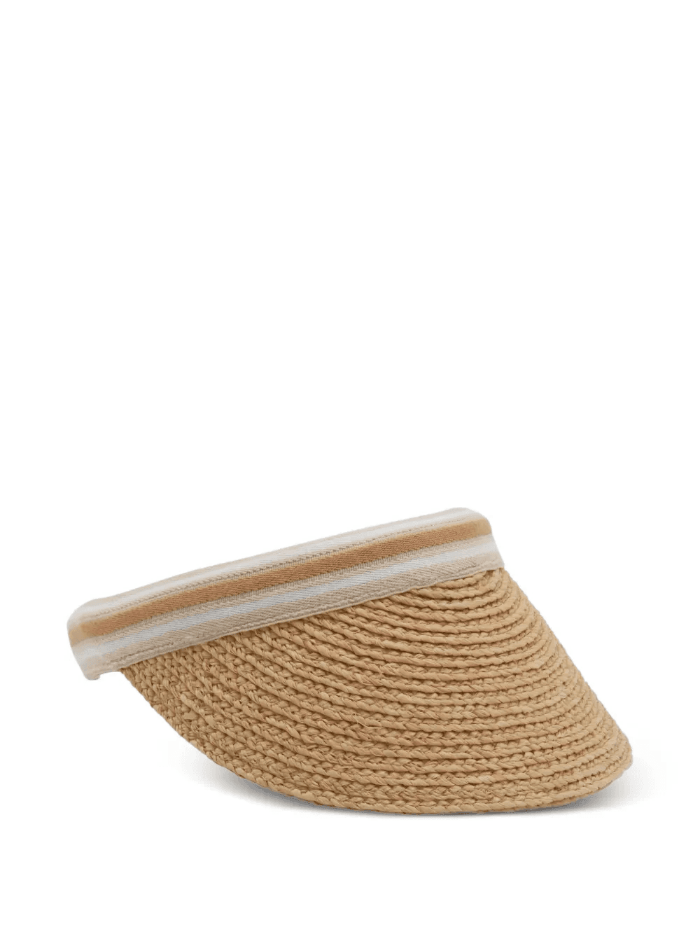 Bianca 8 striped raffia visor - Image 1