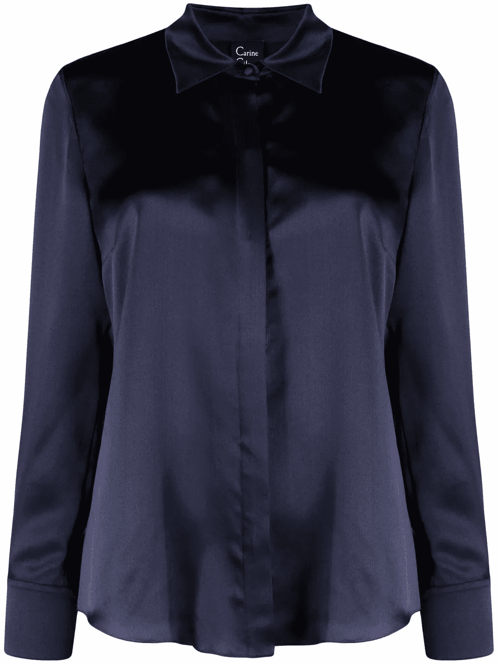 long-sleeve silk-satin shirt - Image 1