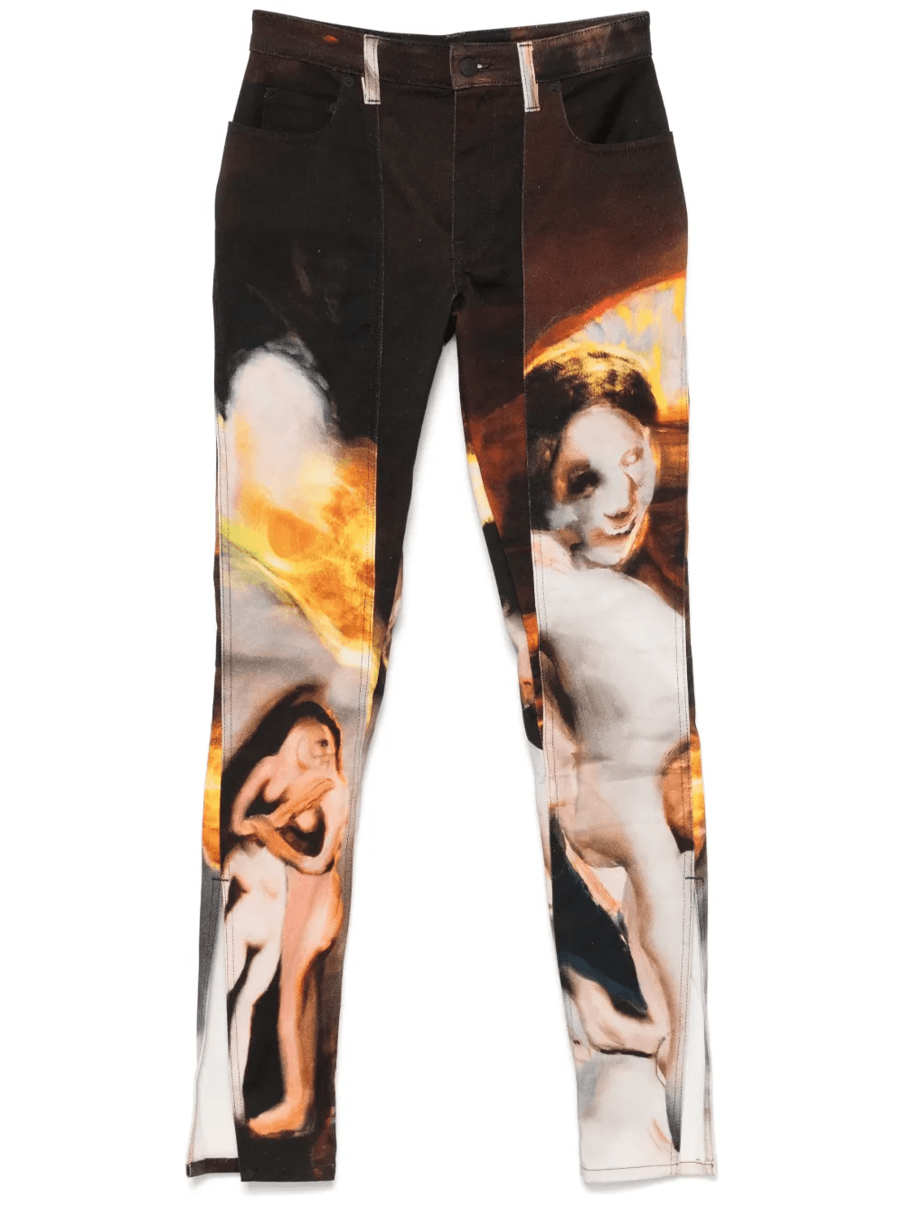 x Ambera Wellmann sunset-printed jeans - Image 1