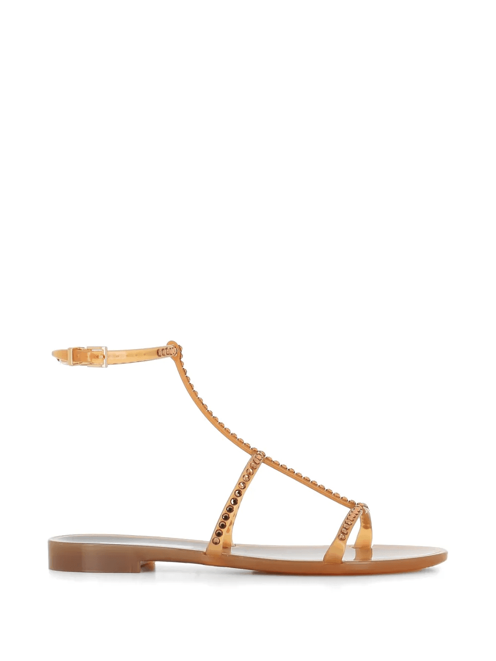 crystal-embellished flat sandals - Image 1