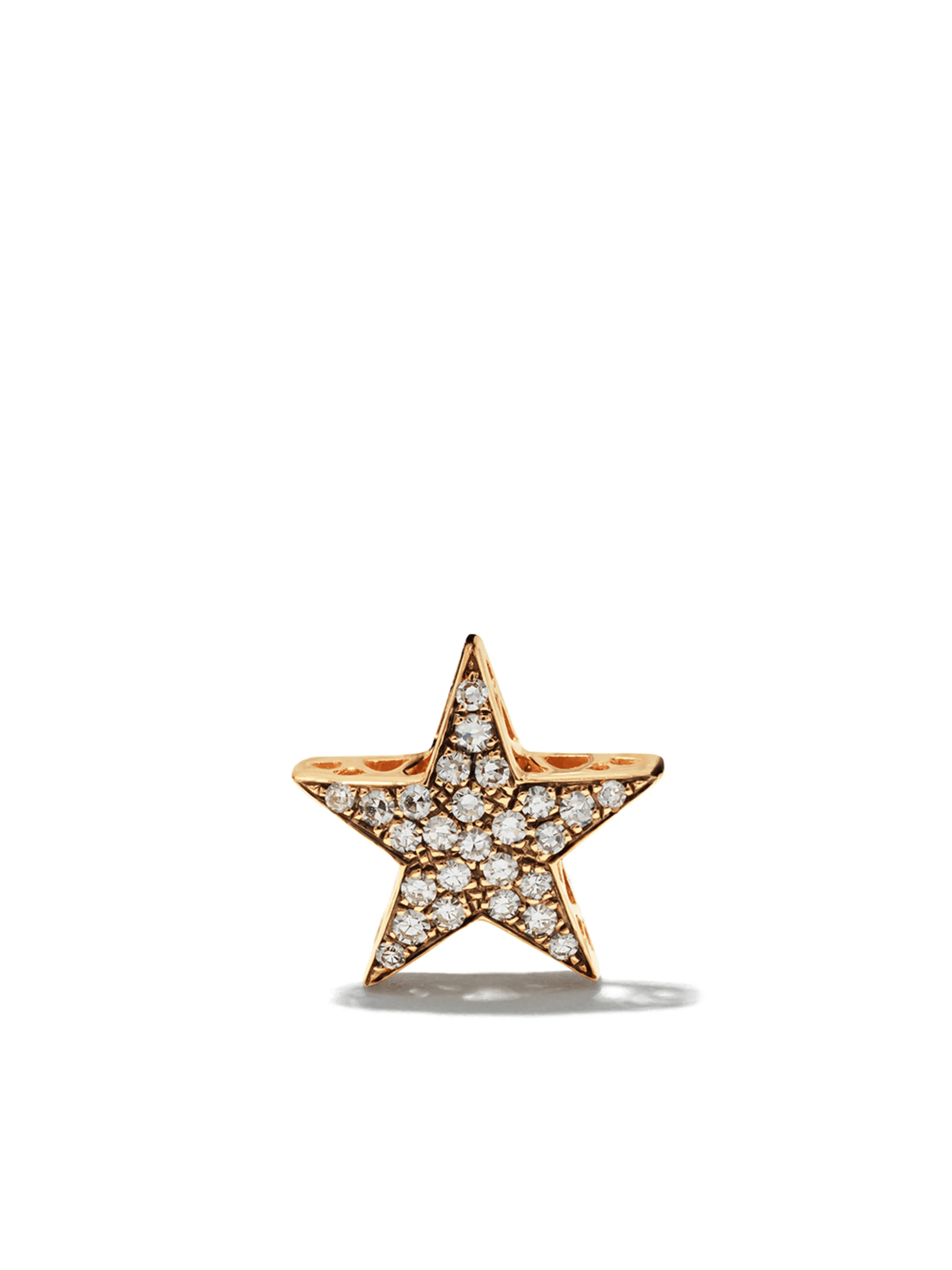 18kt rose gold diamond Star single earring - Image 1