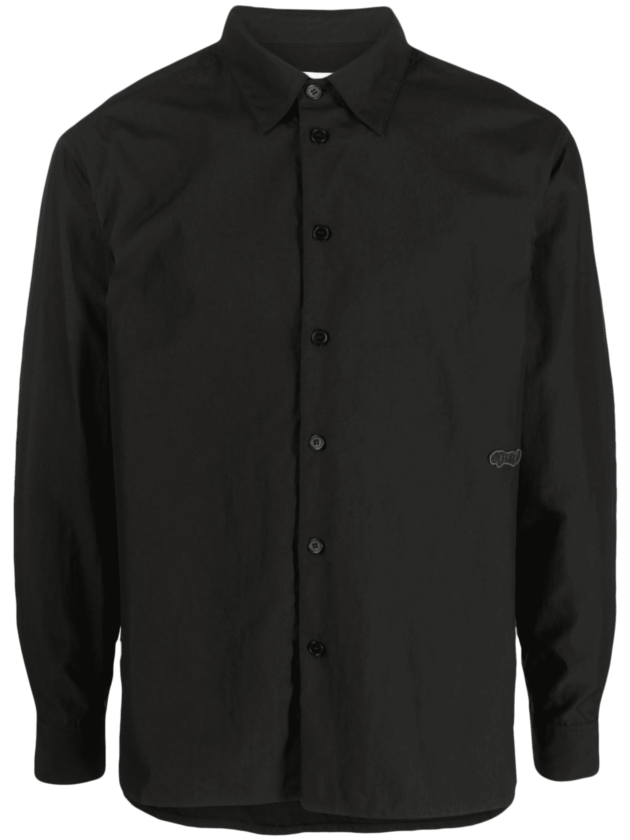 logo-patch plain shirt - Image 1