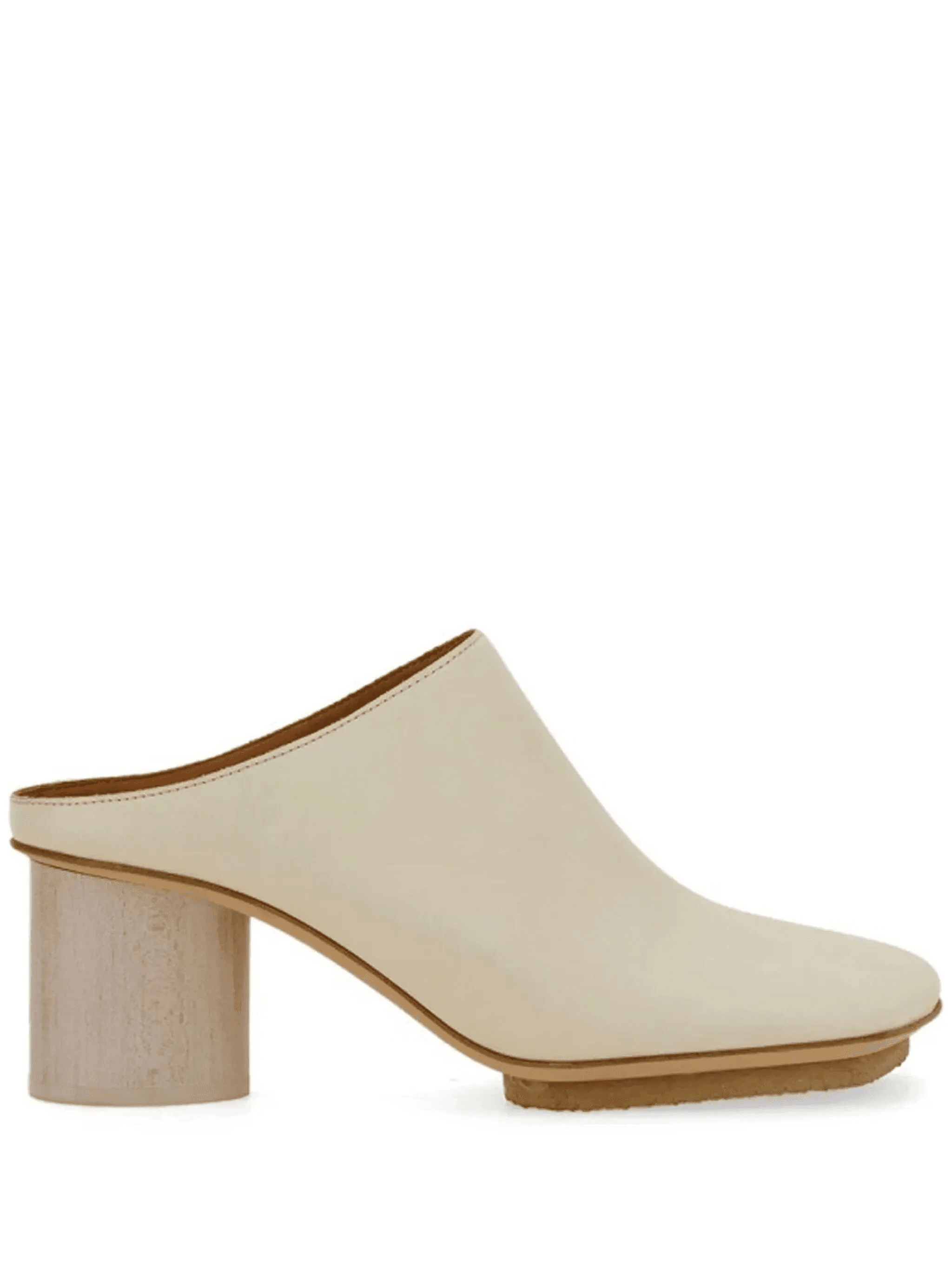 square-toe leather mules - Image 1