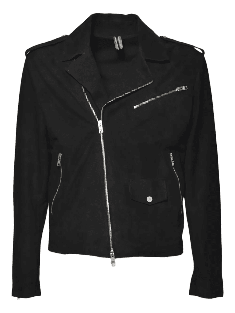 asymmetric-zip biker jacket - Image 1