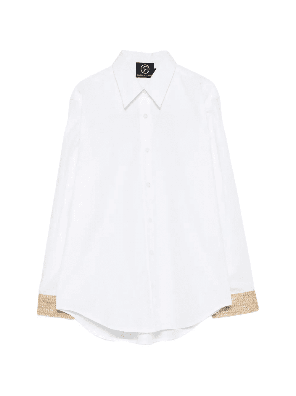 raffia-cuff shirt - Image 1