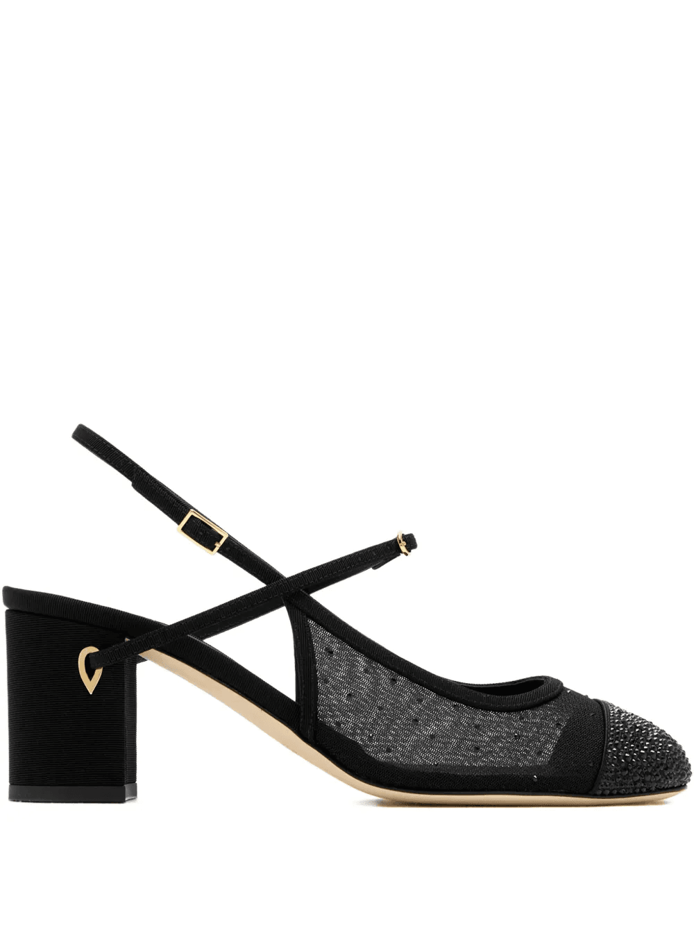 Mattia embellished mesh pumps - Image 1