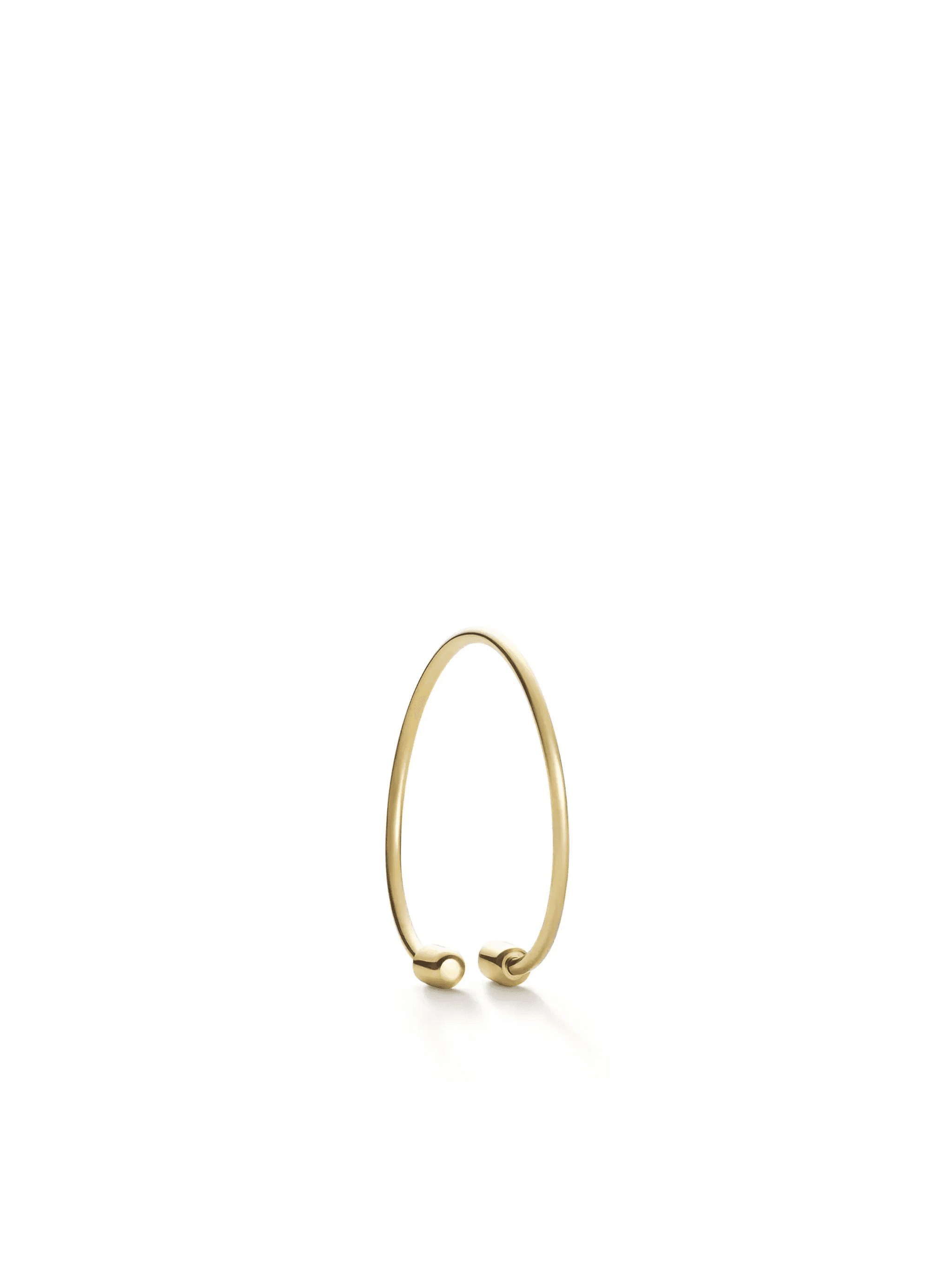 18kt yellow gold Twist Round 02 hoop earring - Image 1