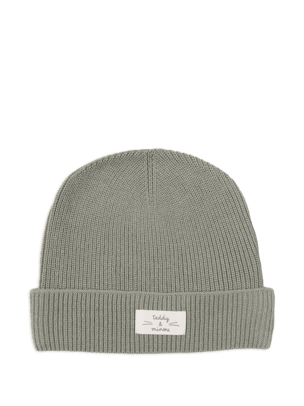 ribbed label-detail beanie - Image 1