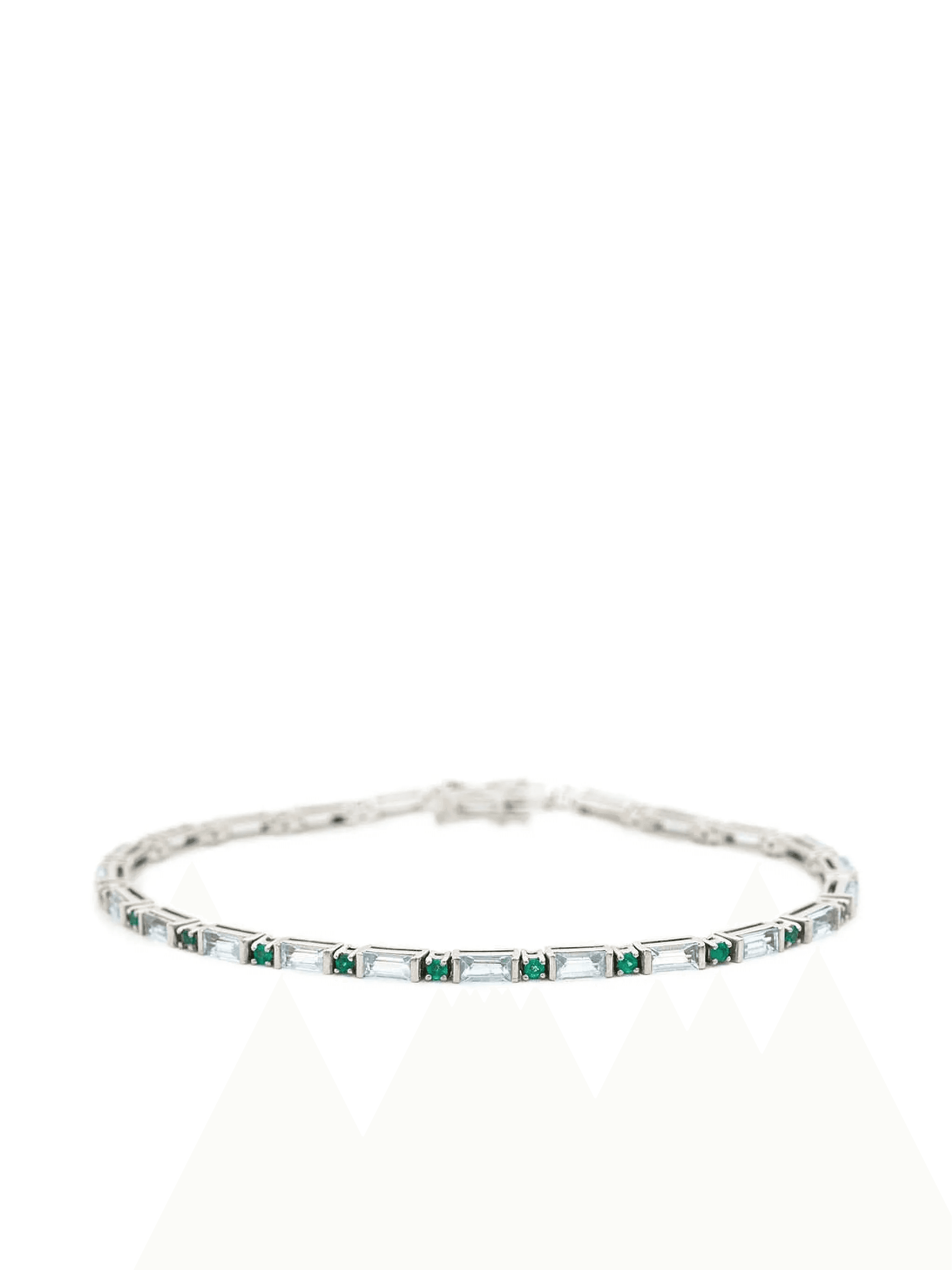 platinum aquamarine bracelet - Image 1