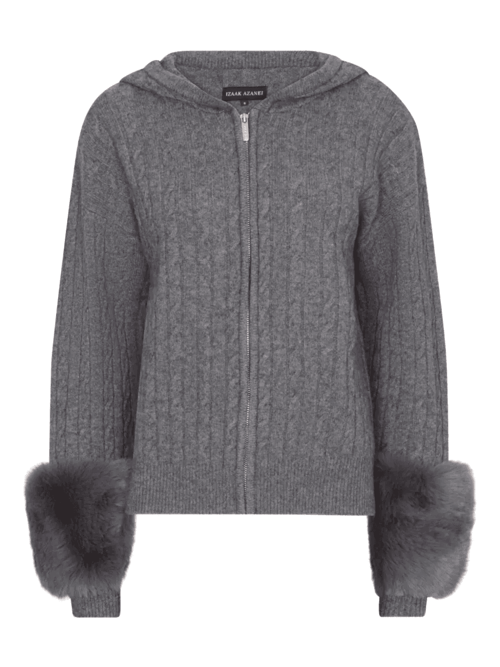 cable-knit zip-up cardigan - Image 1