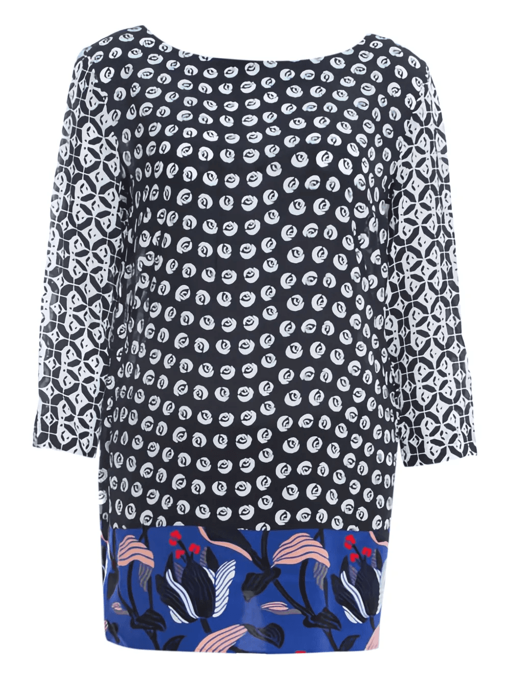 floral-print silk blouse - Image 1