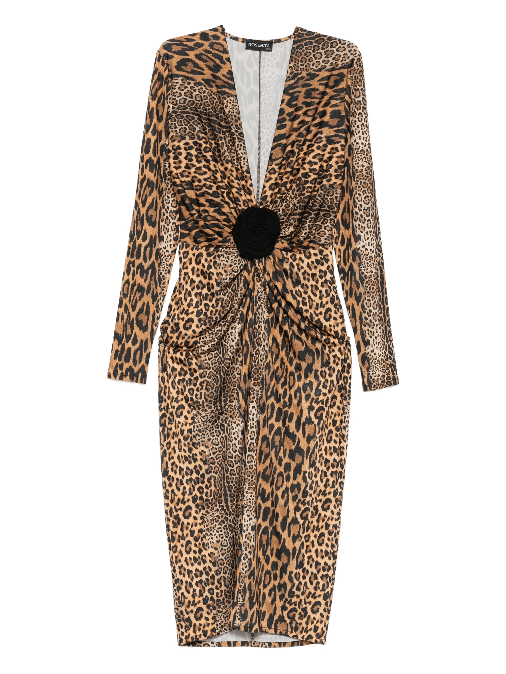 leopard-print midi dress - Image 1
