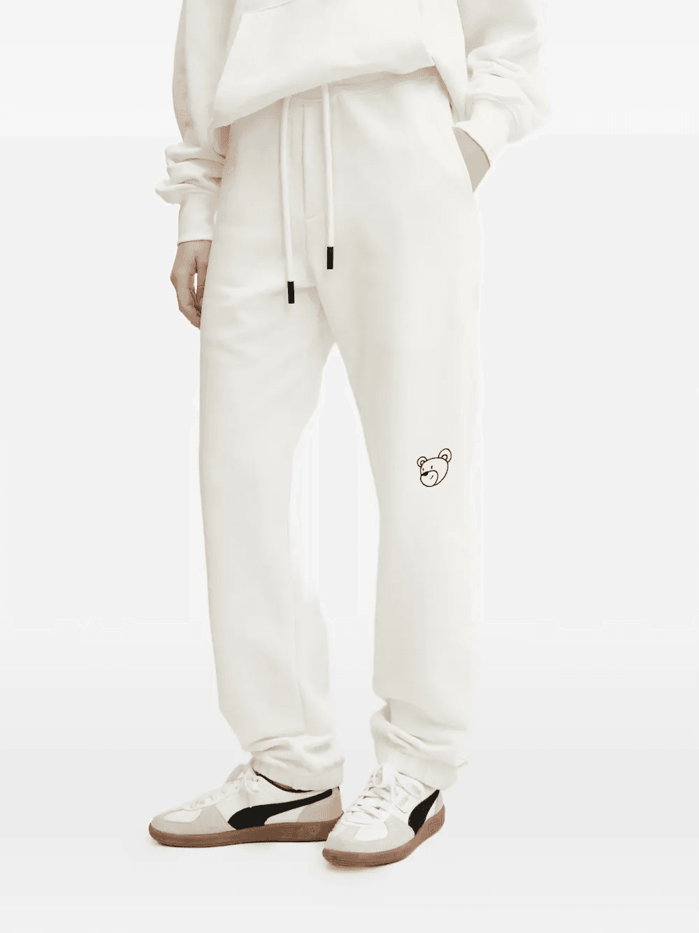 graphic-embroidered drawstring track pants - Image 1