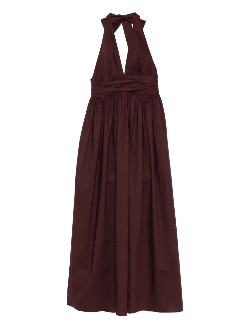 halter plunge midi dress - Image 1