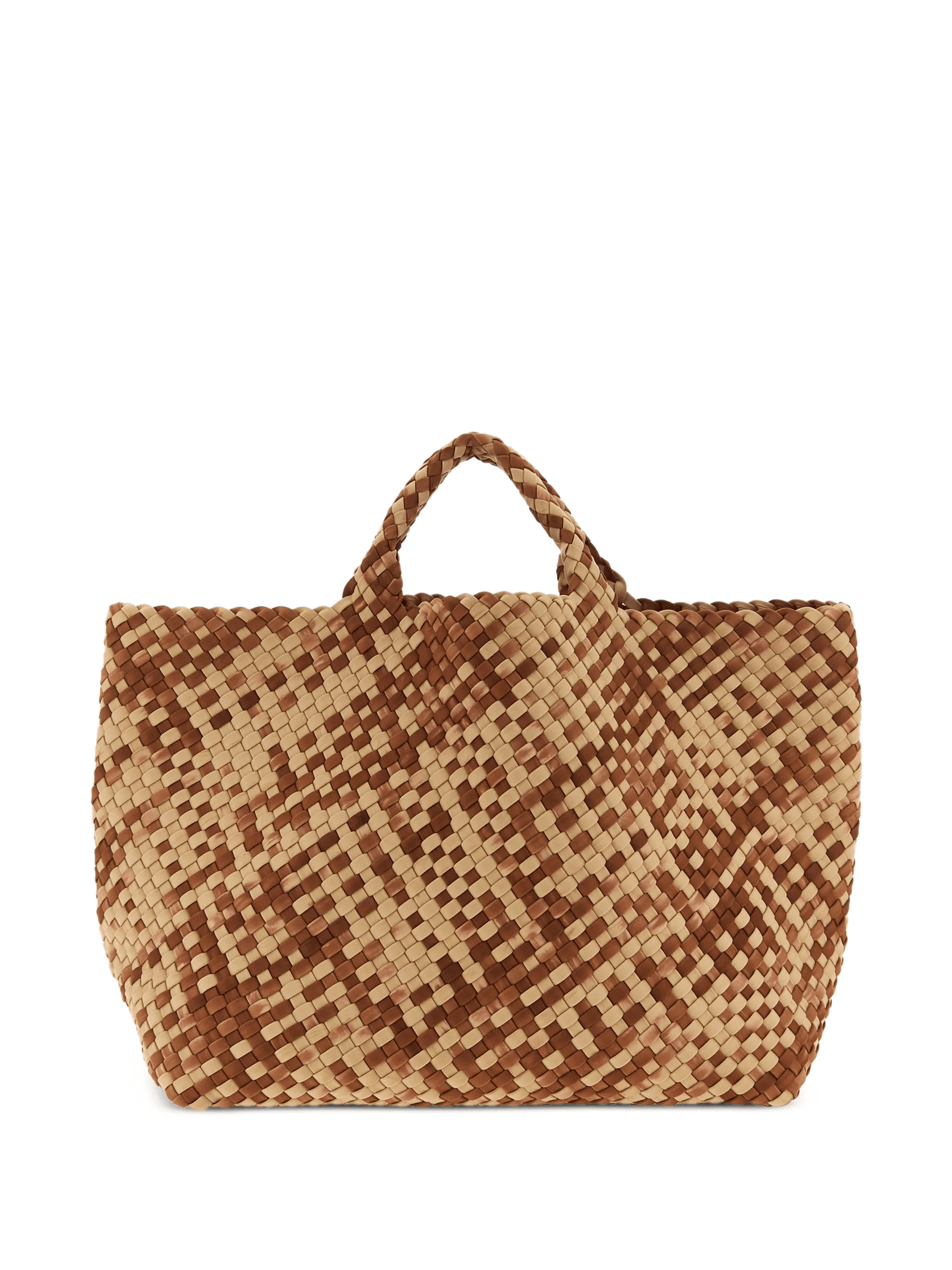 large St. Barths handwoven two-tone tote bag - Image 1