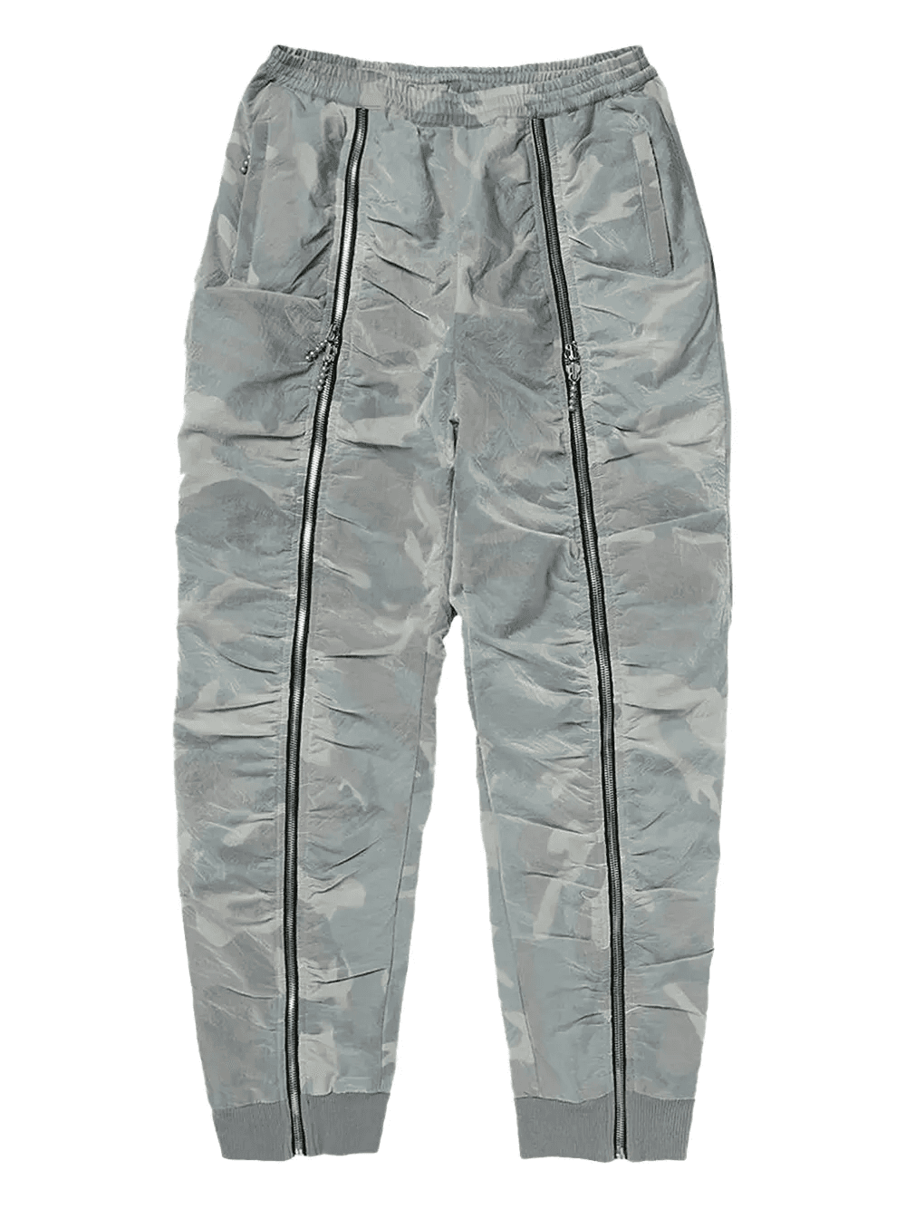 zip-detail straight-leg trousers - Image 1