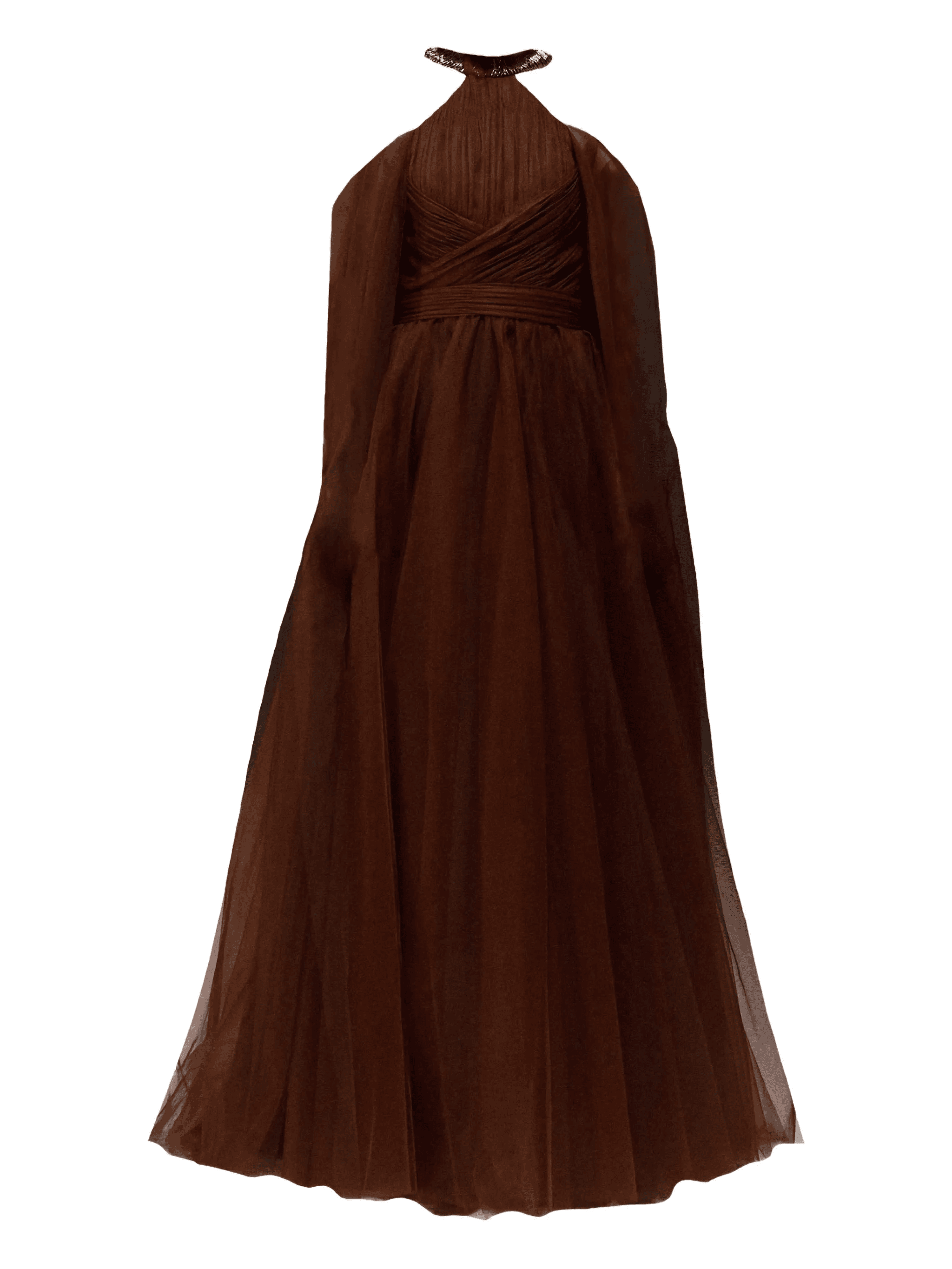 draped-detail maxi dress - Image 1