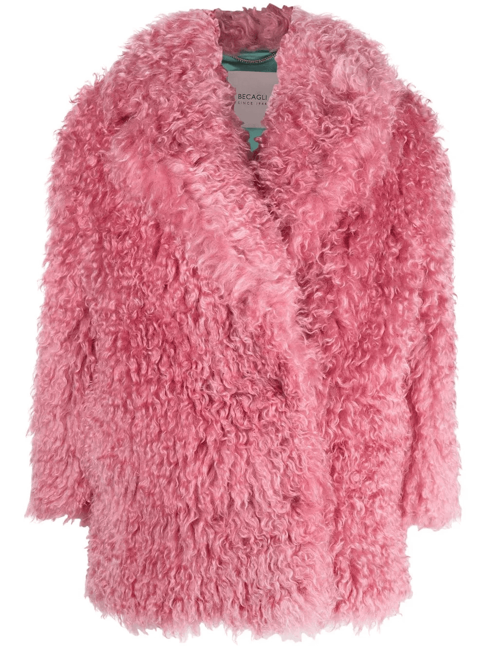 faux-shearling wrap coat - Image 1