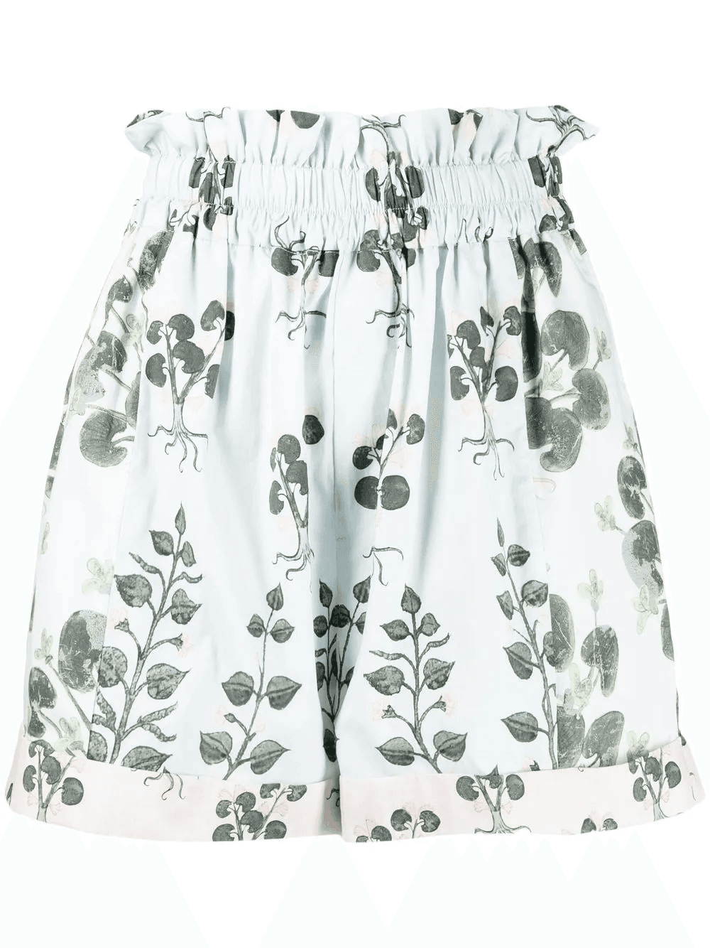 floral-print paperbag-waist shorts - Image 1