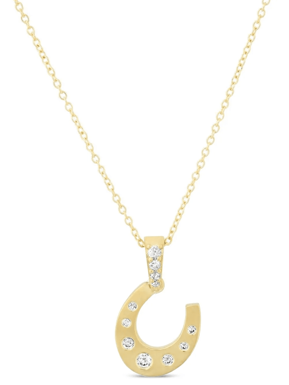 horseshoe diamond necklace - Image 1
