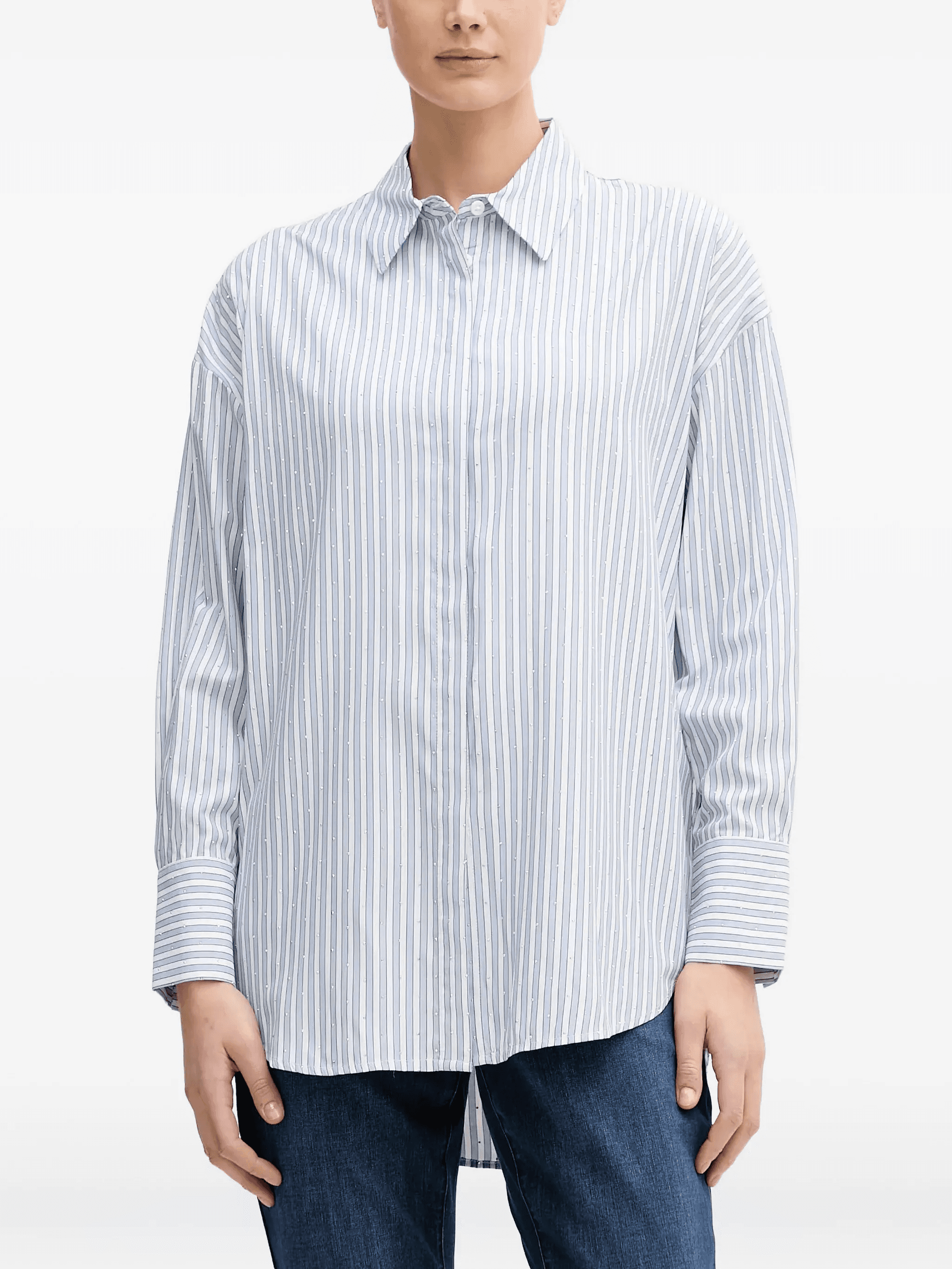 striped buttoned shirt - Image 1