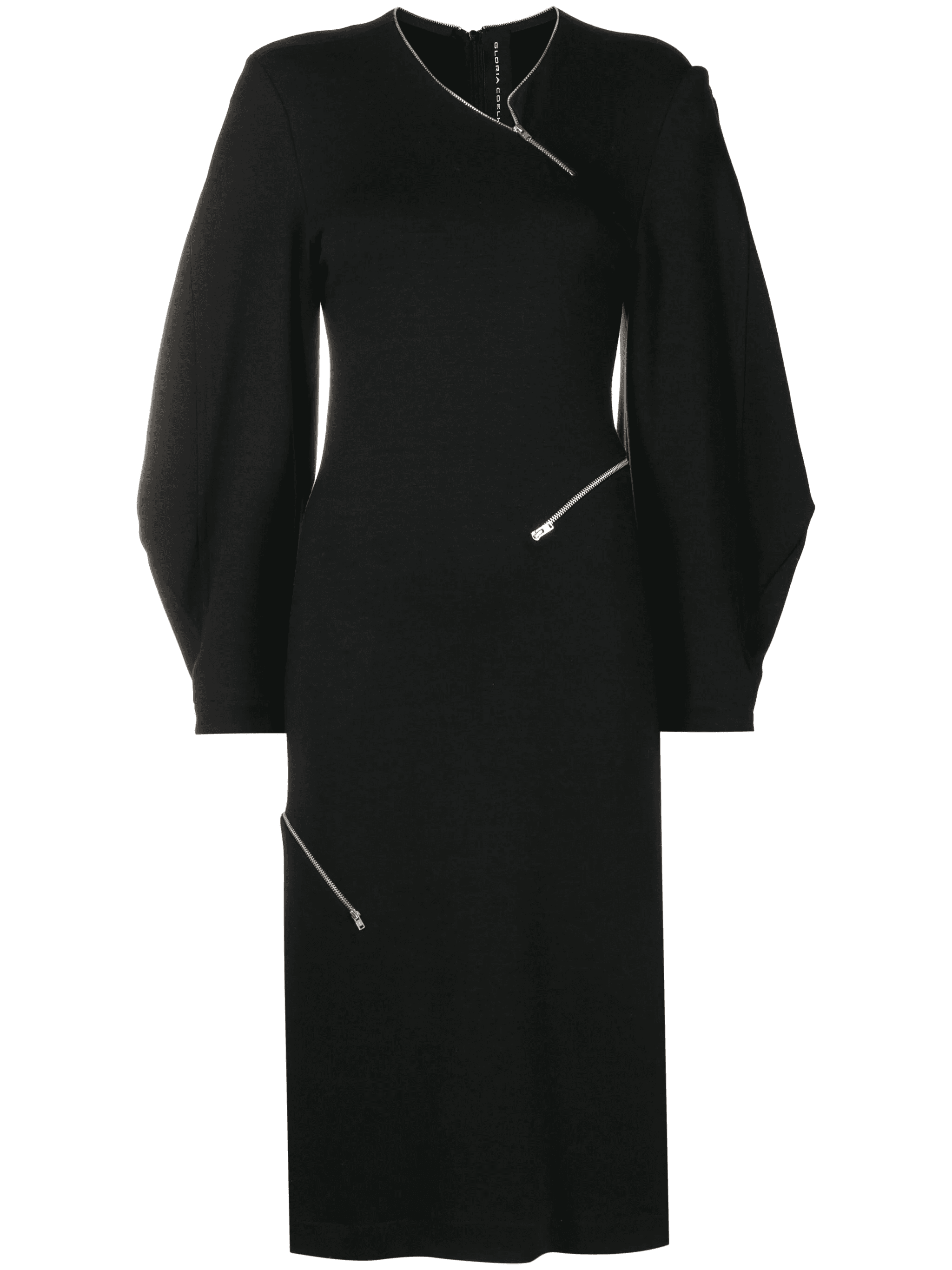 zip-detailed midi dress - Image 1