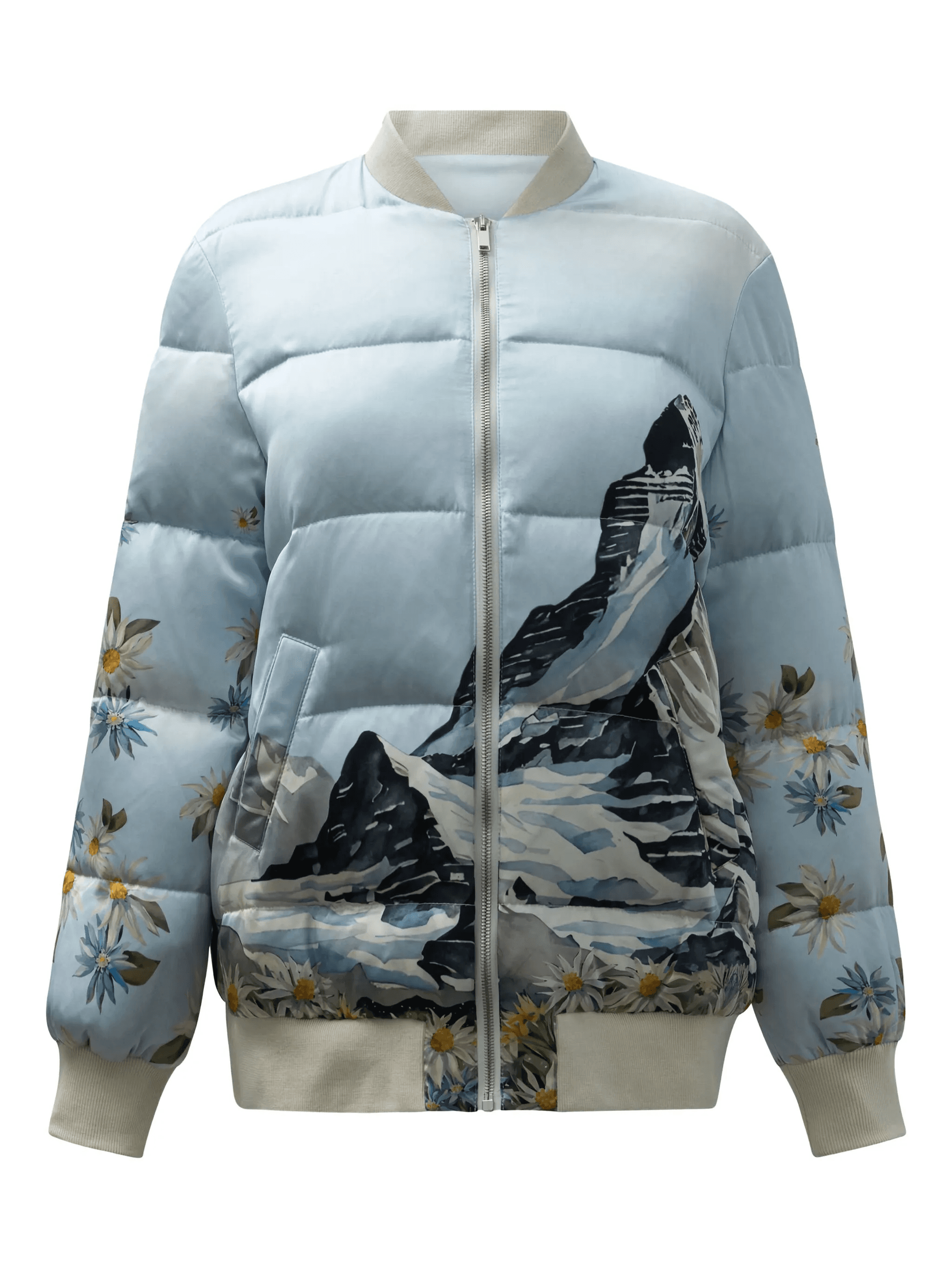 graphic-print padded jacket - Image 1