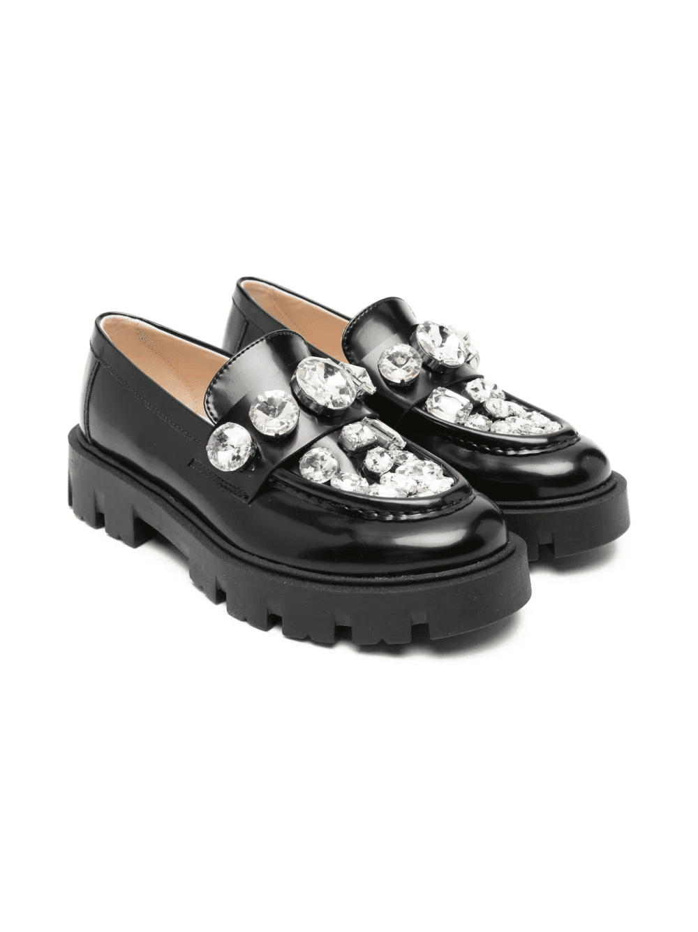 crystal-embellished loafers - Image 1