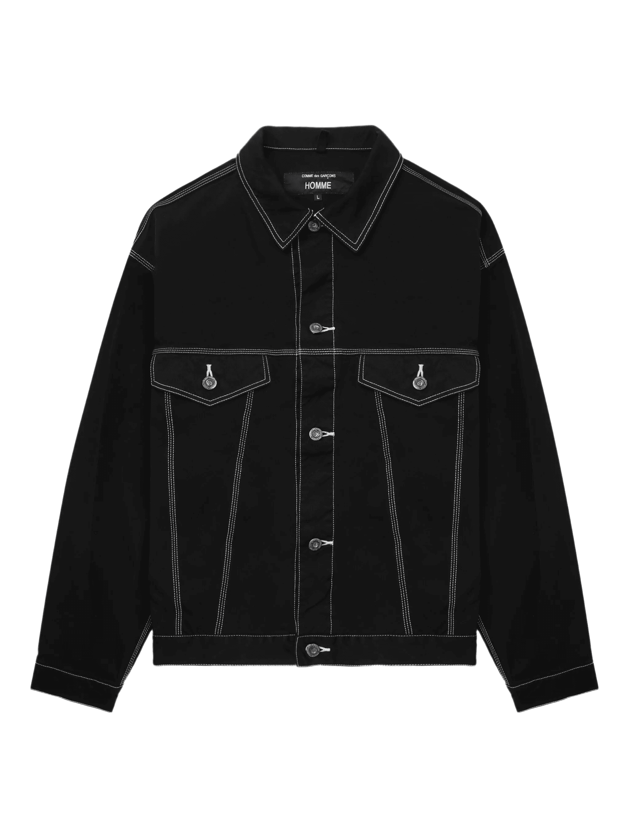 contrast-stitching denim jacket - Image 1