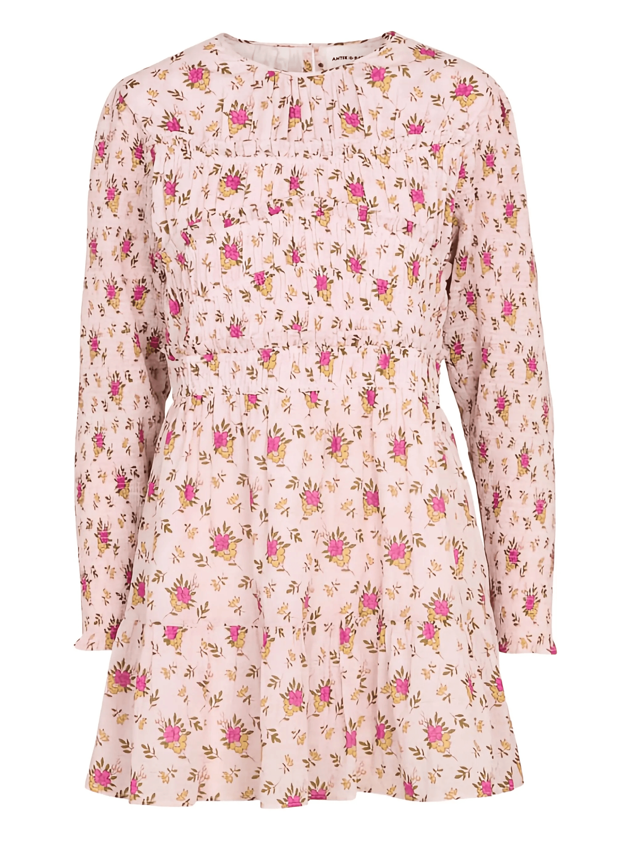smocked floral-print dress - Image 1