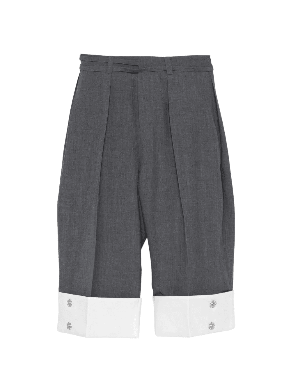 pleated cropped trousers - Image 1