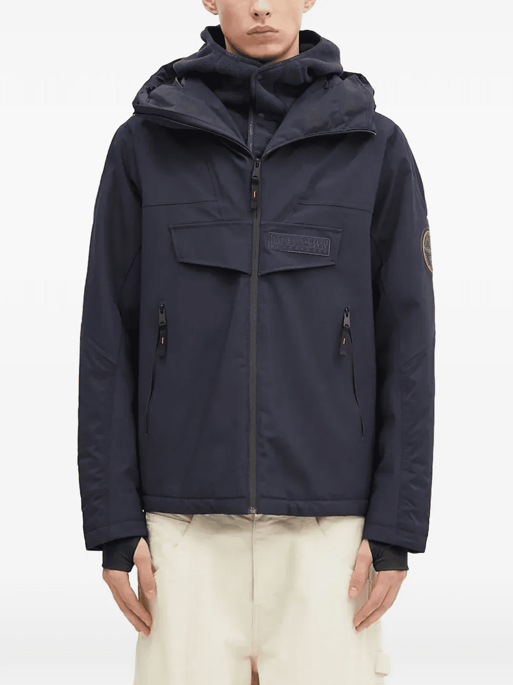 hooded patch jacket - Image 1
