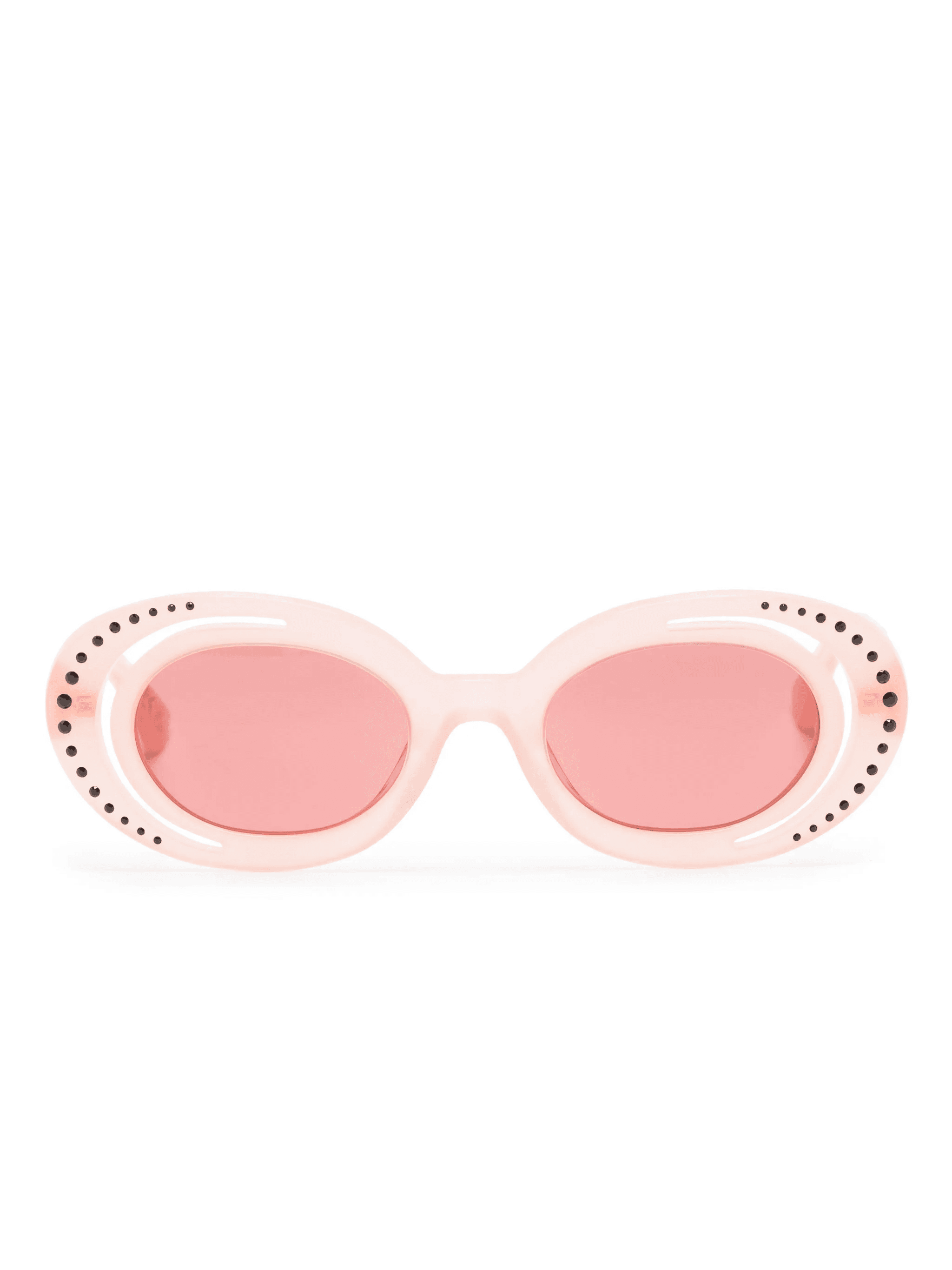 crystal-embellished round-frame sunglasses - Image 1