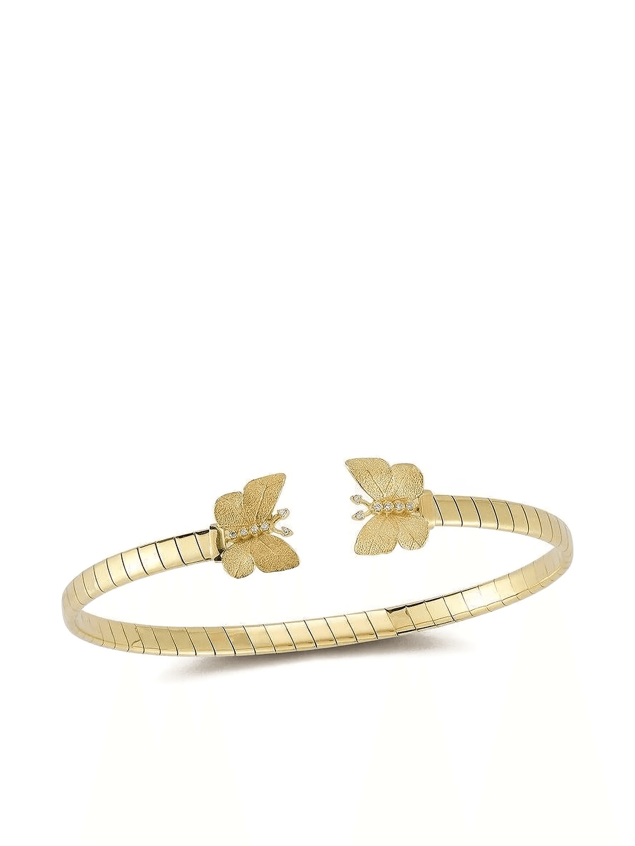 18K yellow gold Butterfly diamond bracelet - Image 1