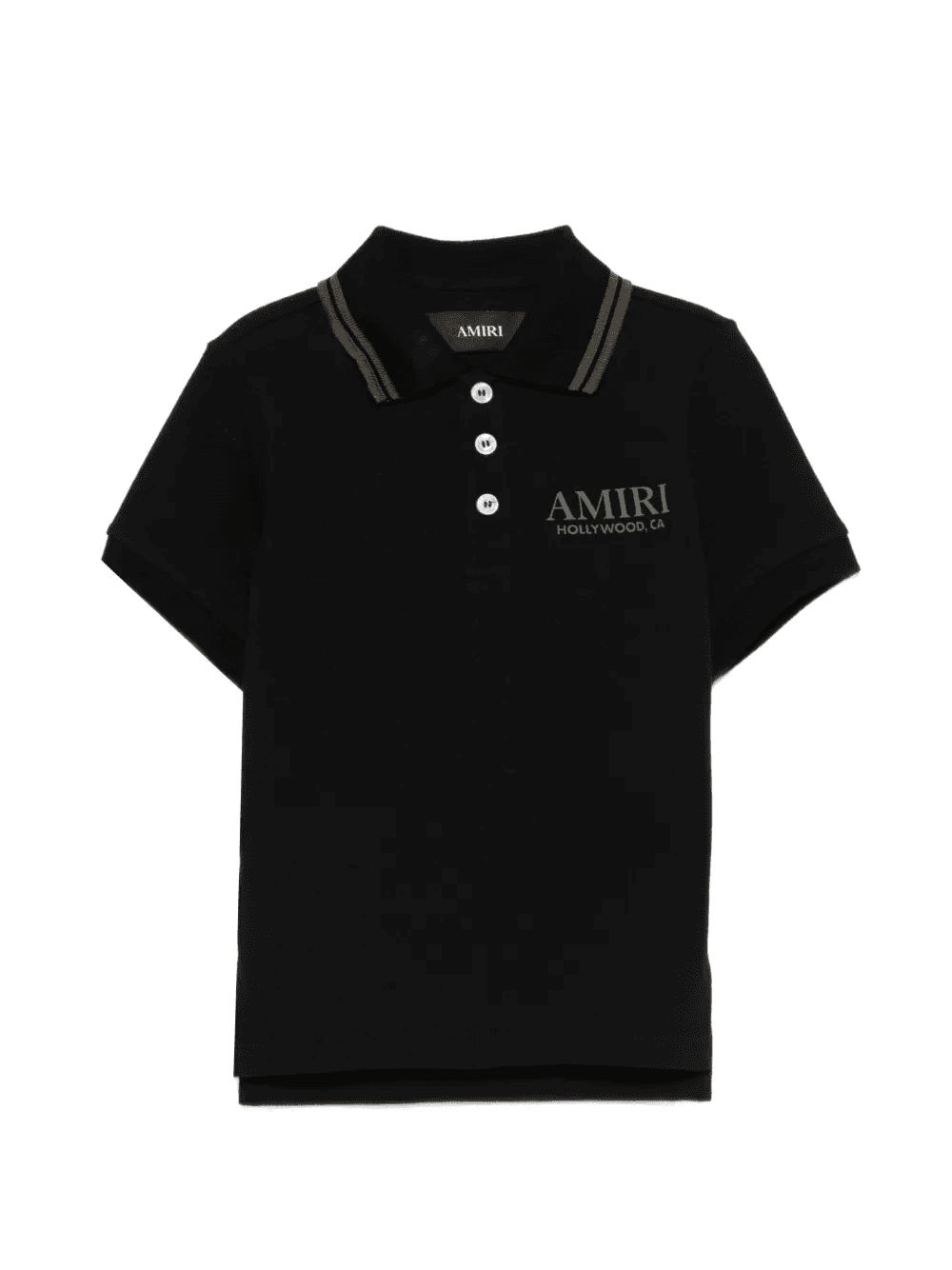 striped-trim polo shirt - Image 1