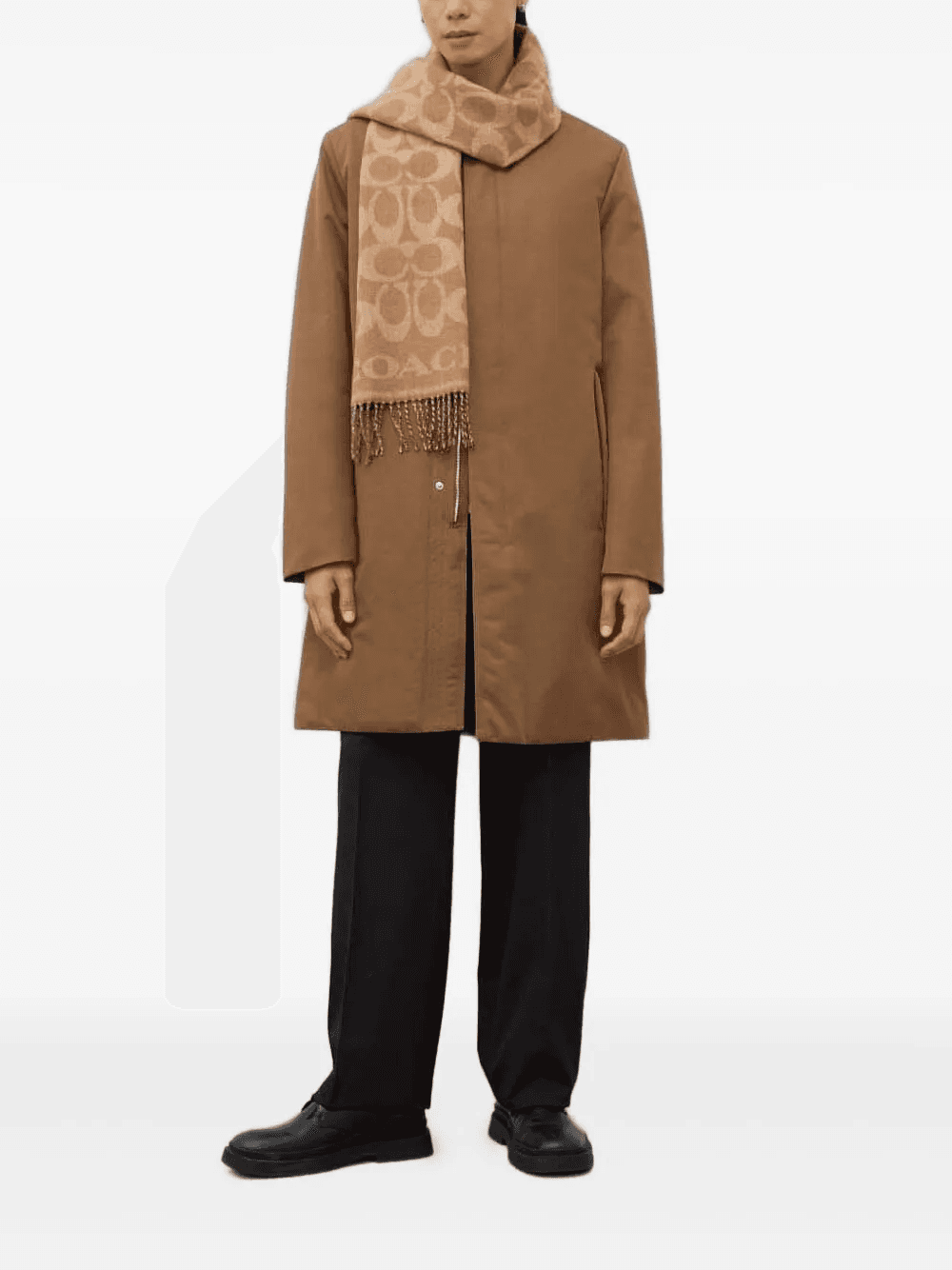 zip-front puffer coat - Image 1