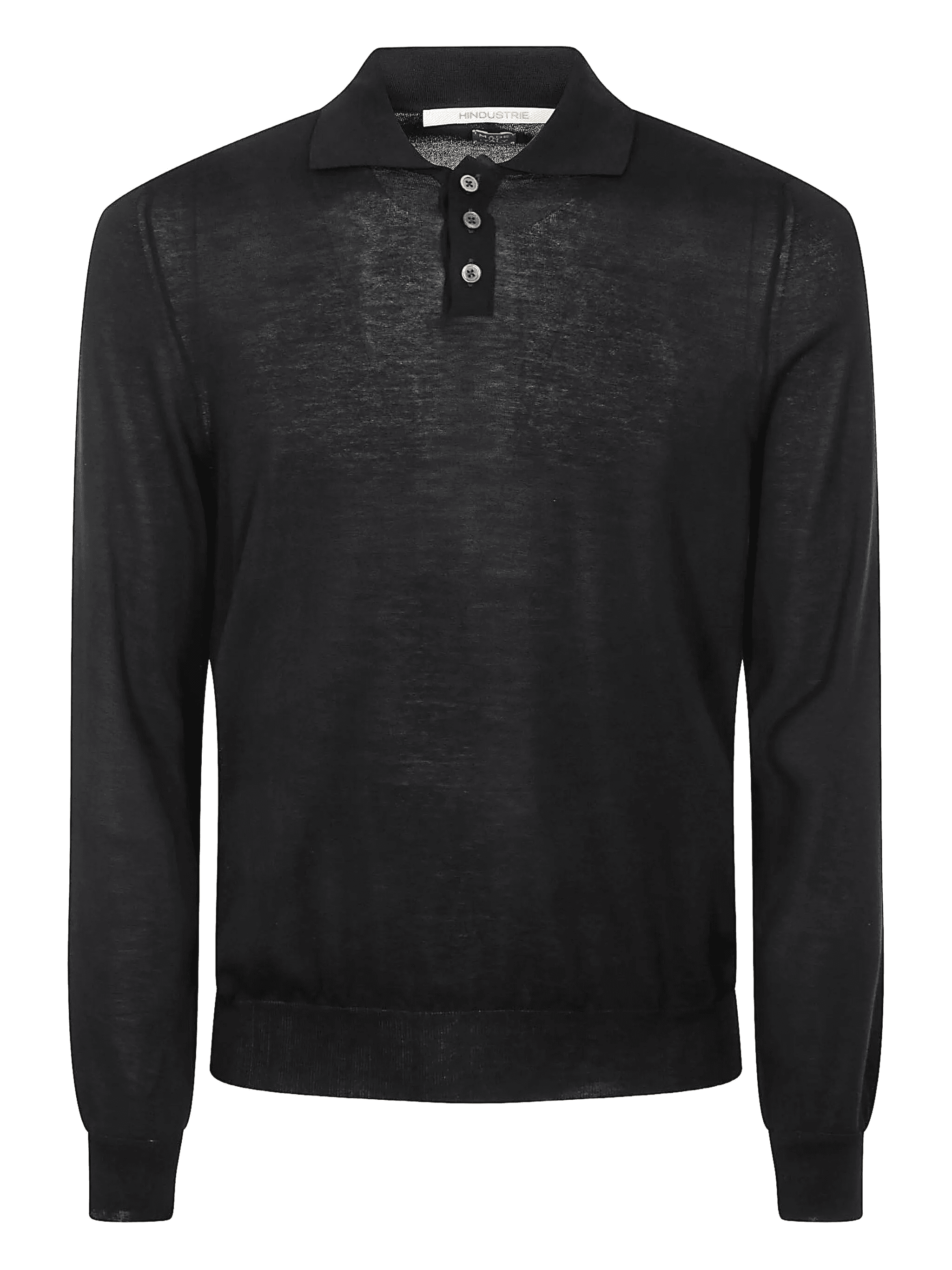 long-sleeve cotton polo shirt - Image 1