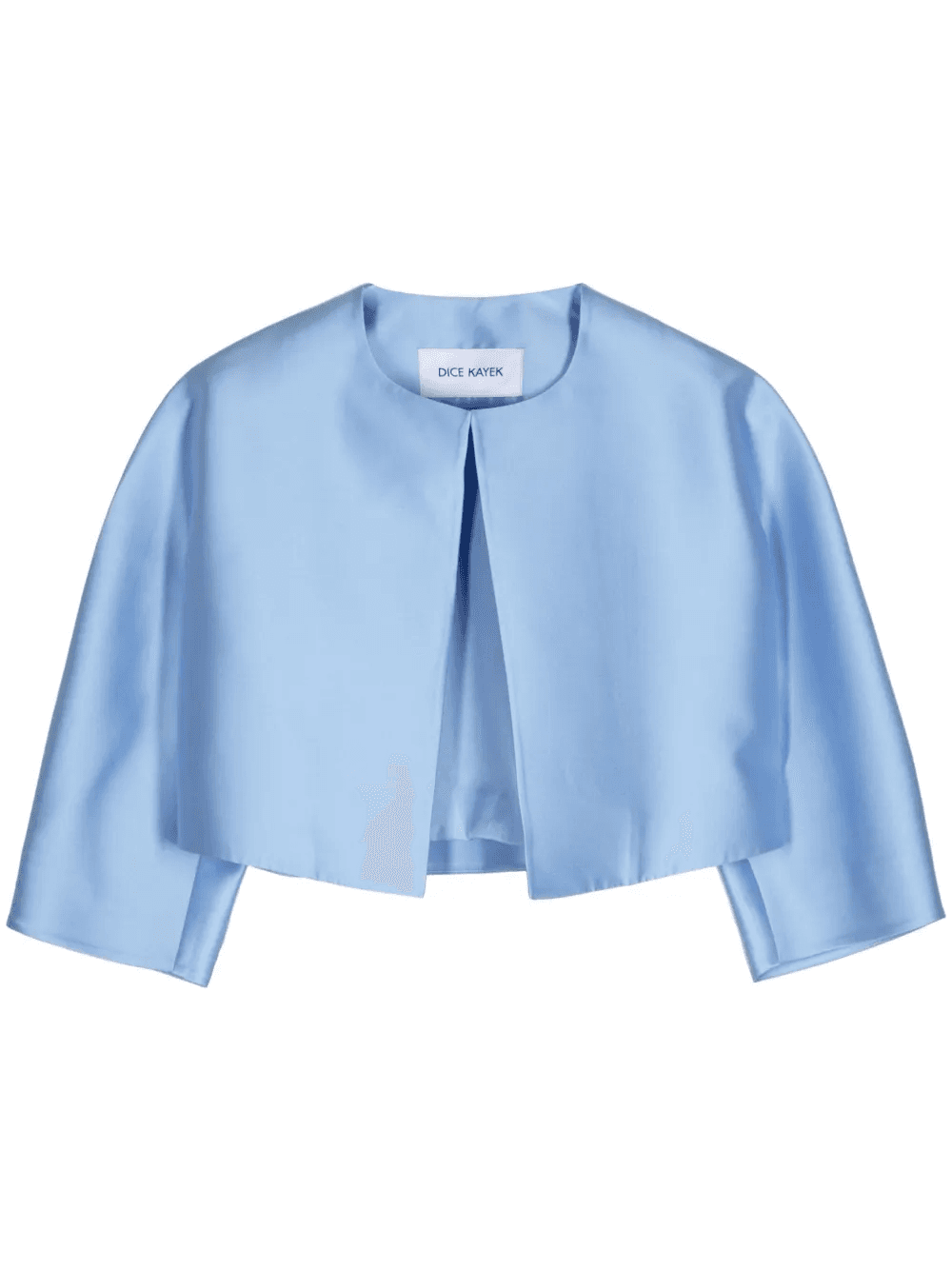 satin-finish cropped jacket - Image 1