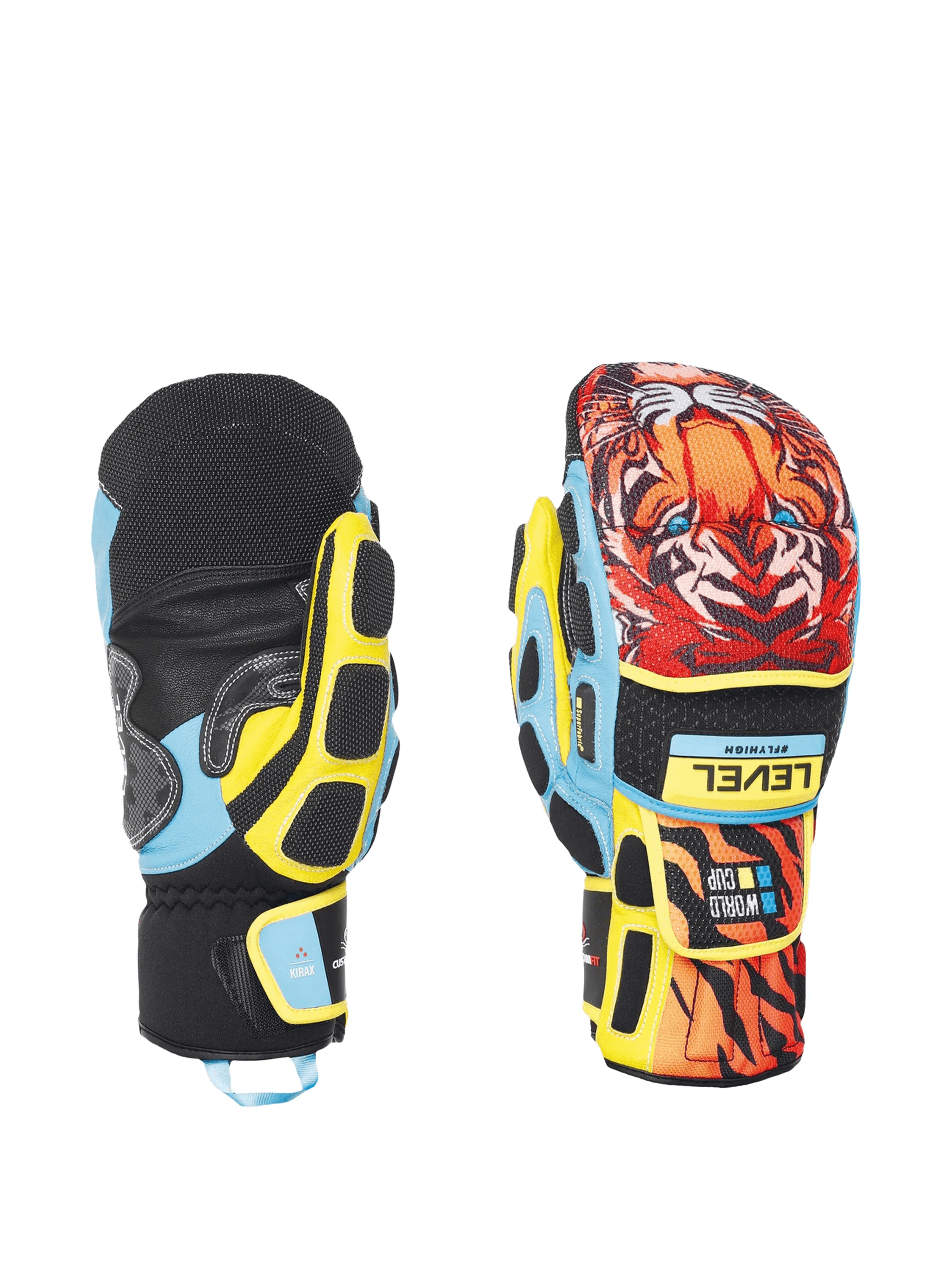 Federica Brignone tiger-print gloves - Image 1