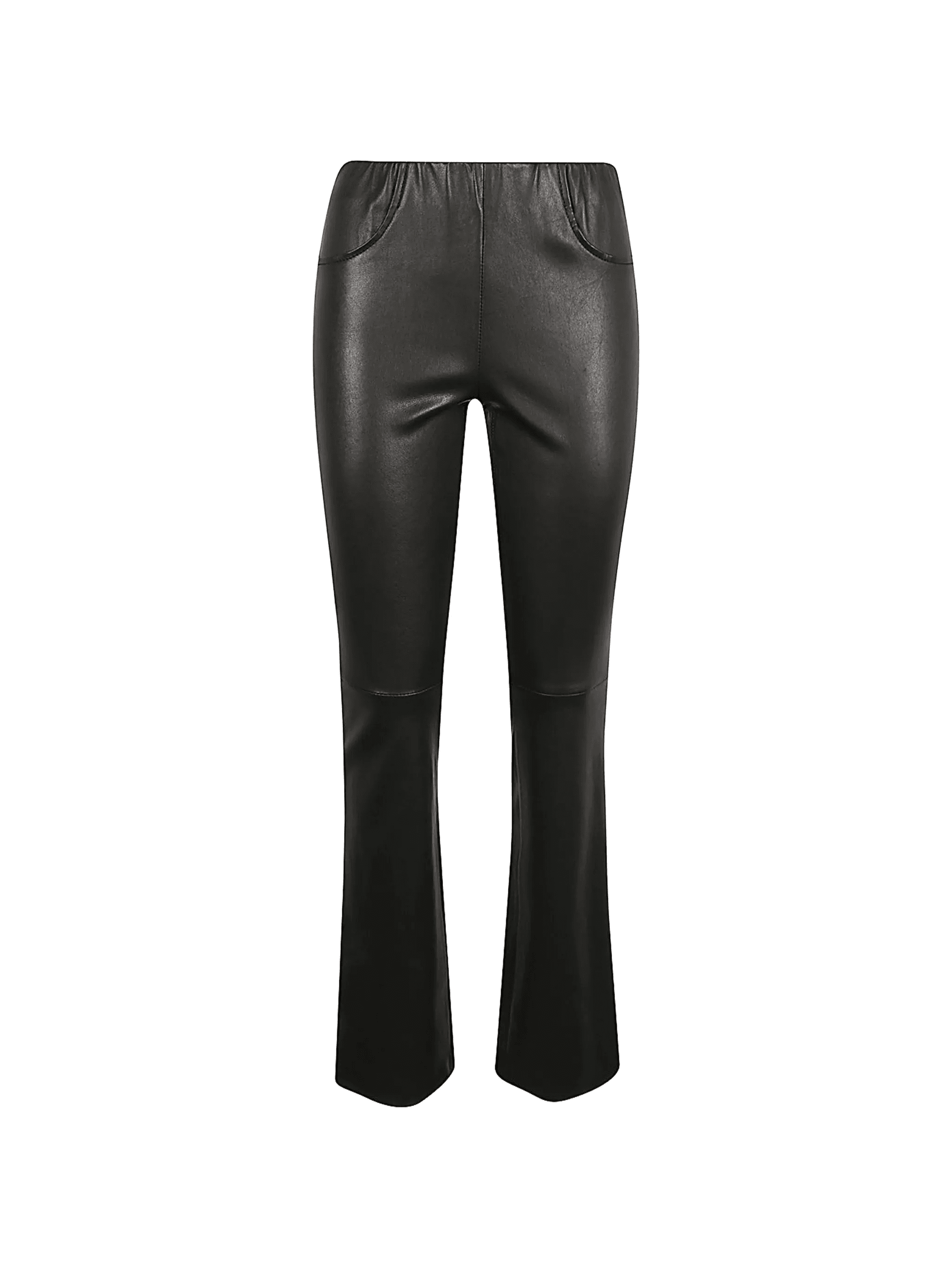 flared leather trousers - Image 1