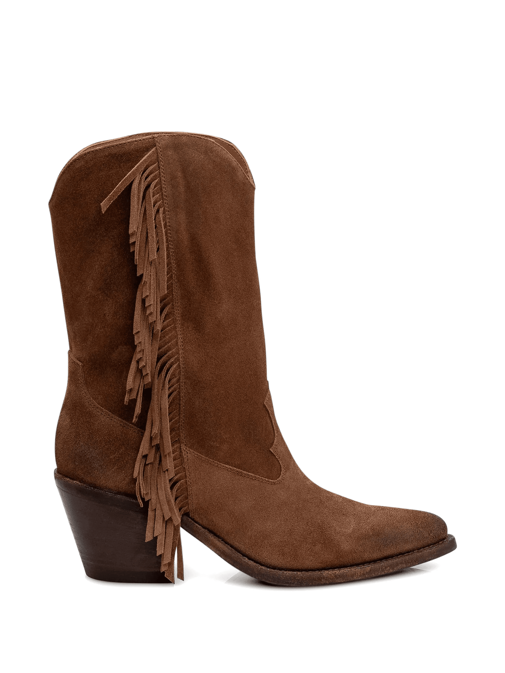 fringe leather boots - Image 1