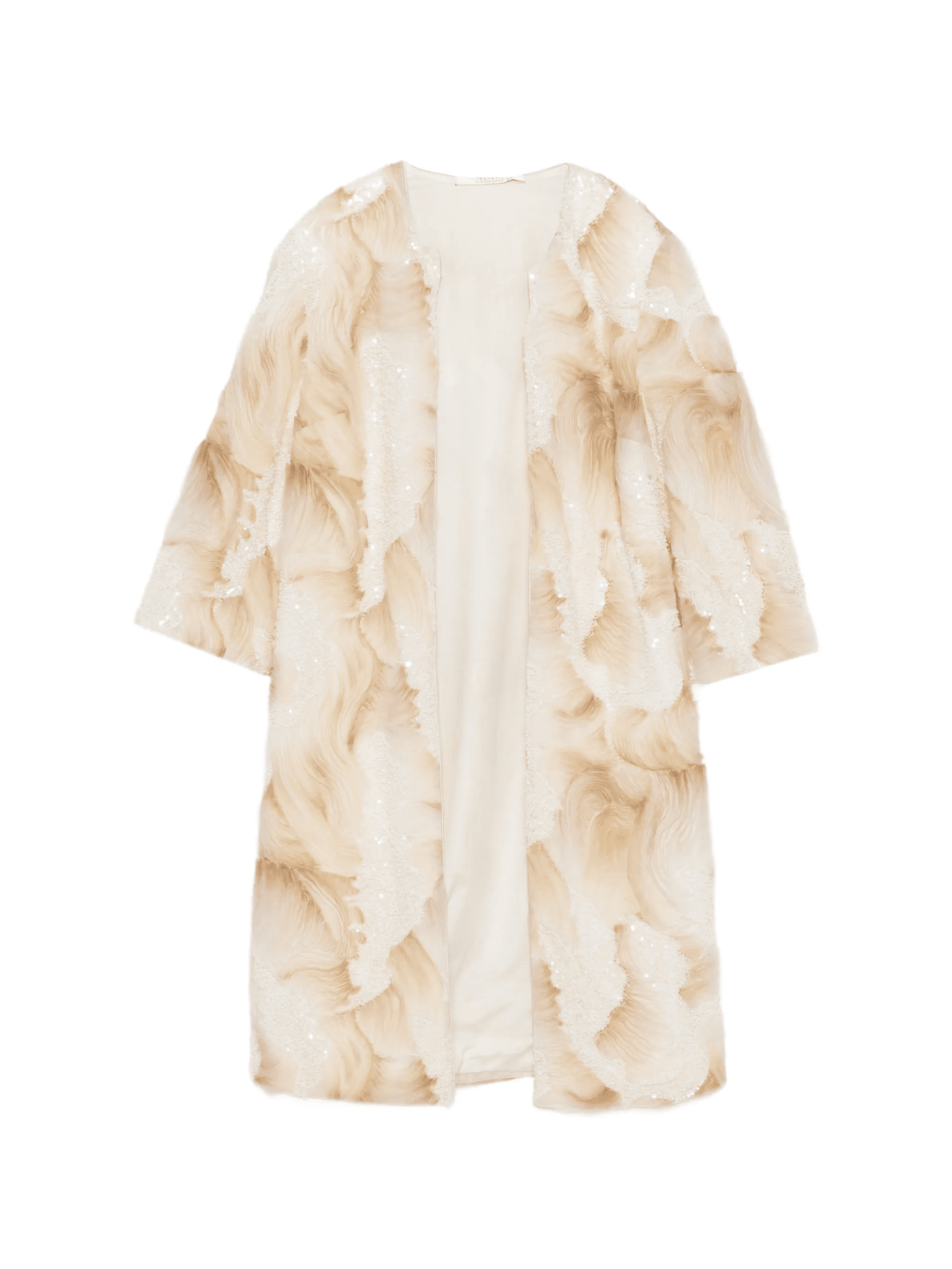 sequin-embellished coat - Image 1