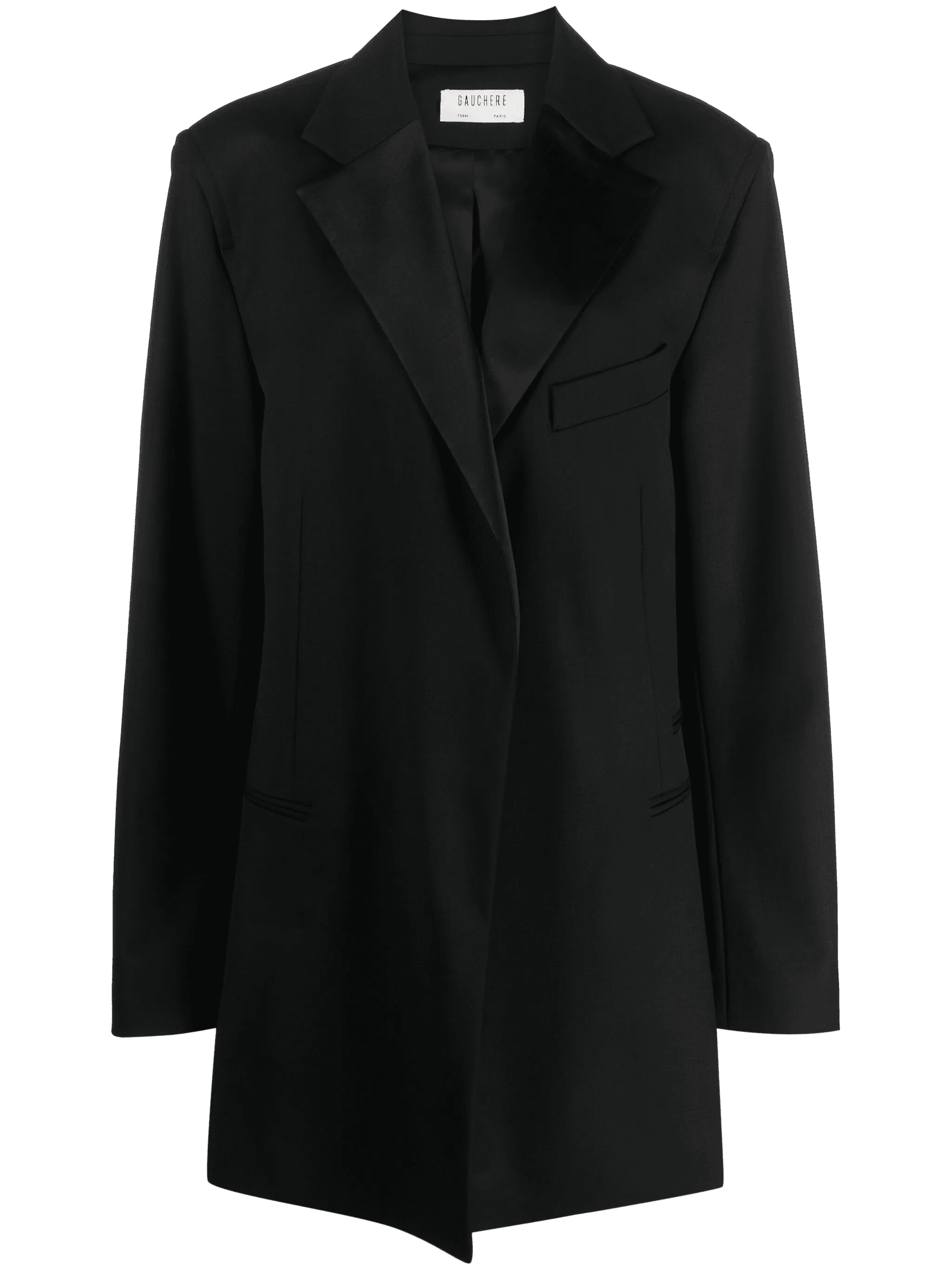 notched-lapels single-breasted coat - Image 1