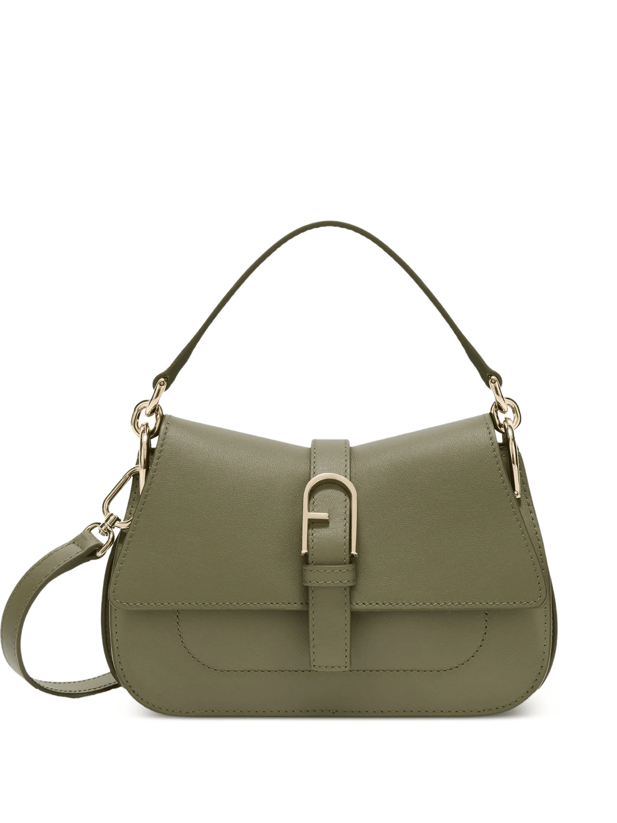 mini Flow Arch-buckle leather tote bag - Image 1