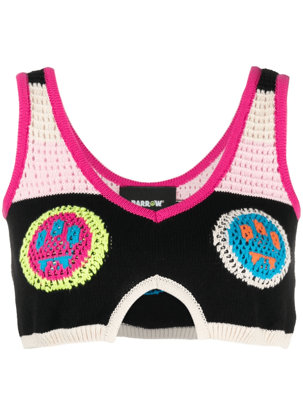 crochet-panel crop top - Image 1