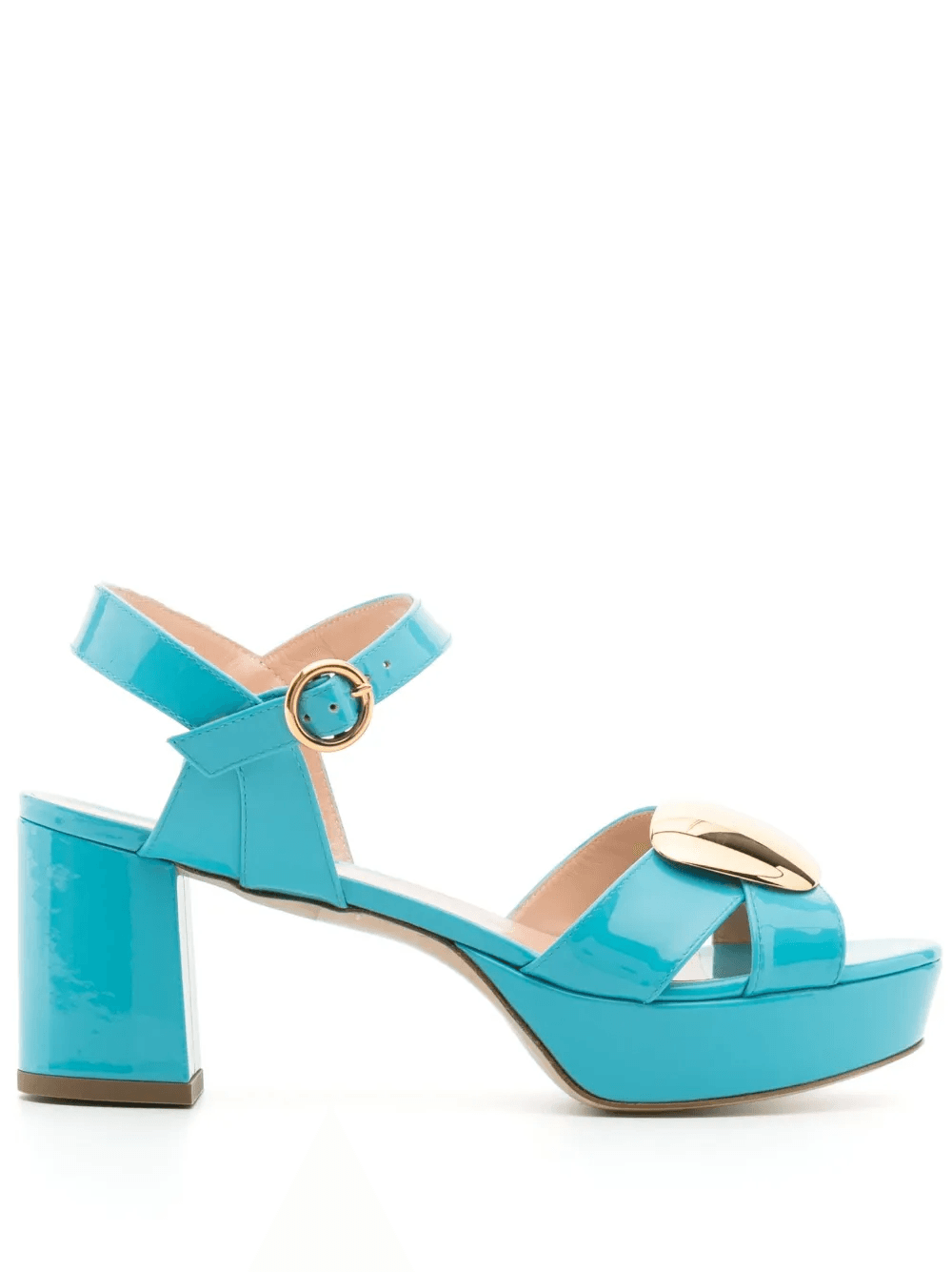 rounded-plaque platform sandals - Image 1