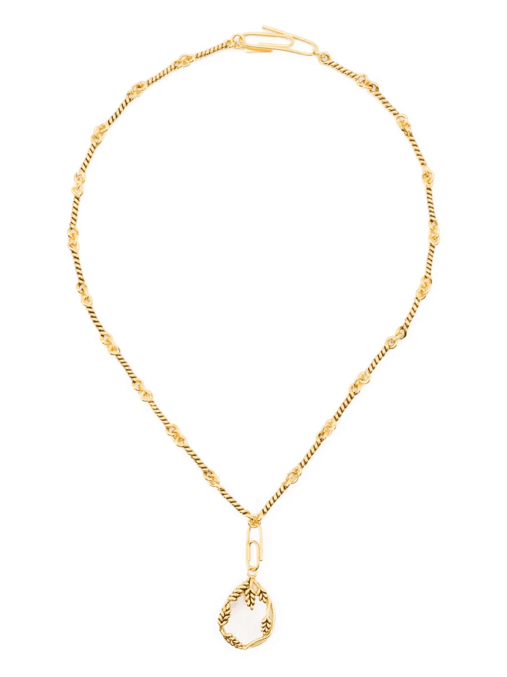 twisted-chain paperclip charm necklace - Image 1