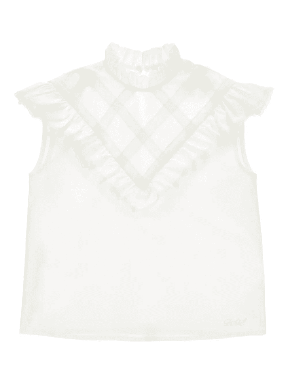 ruffled-check blouse - Image 1