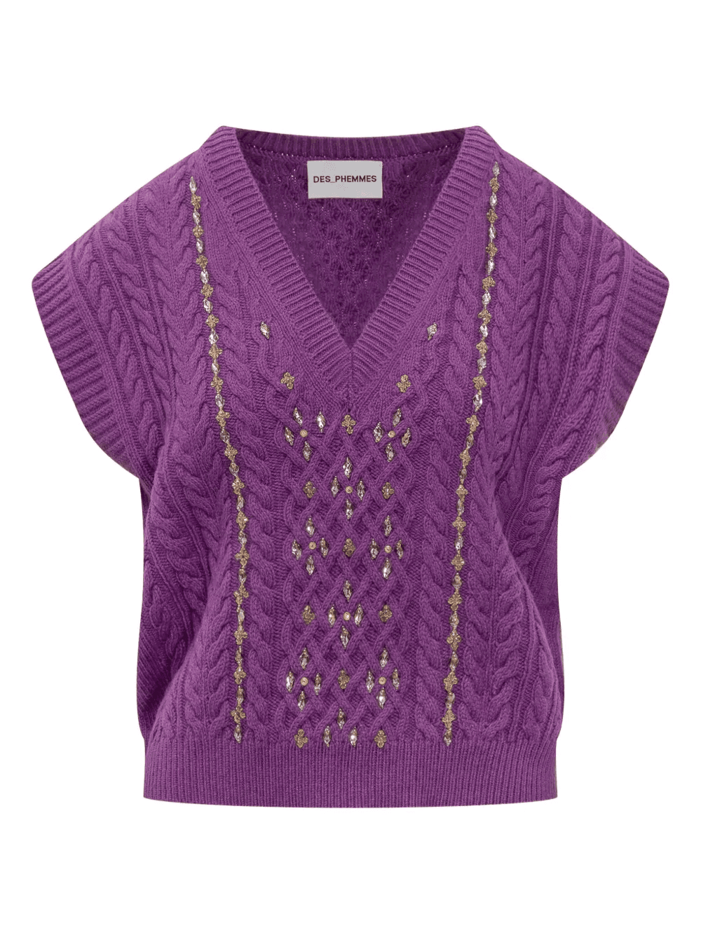 cable-knit embellished sweater - Image 1