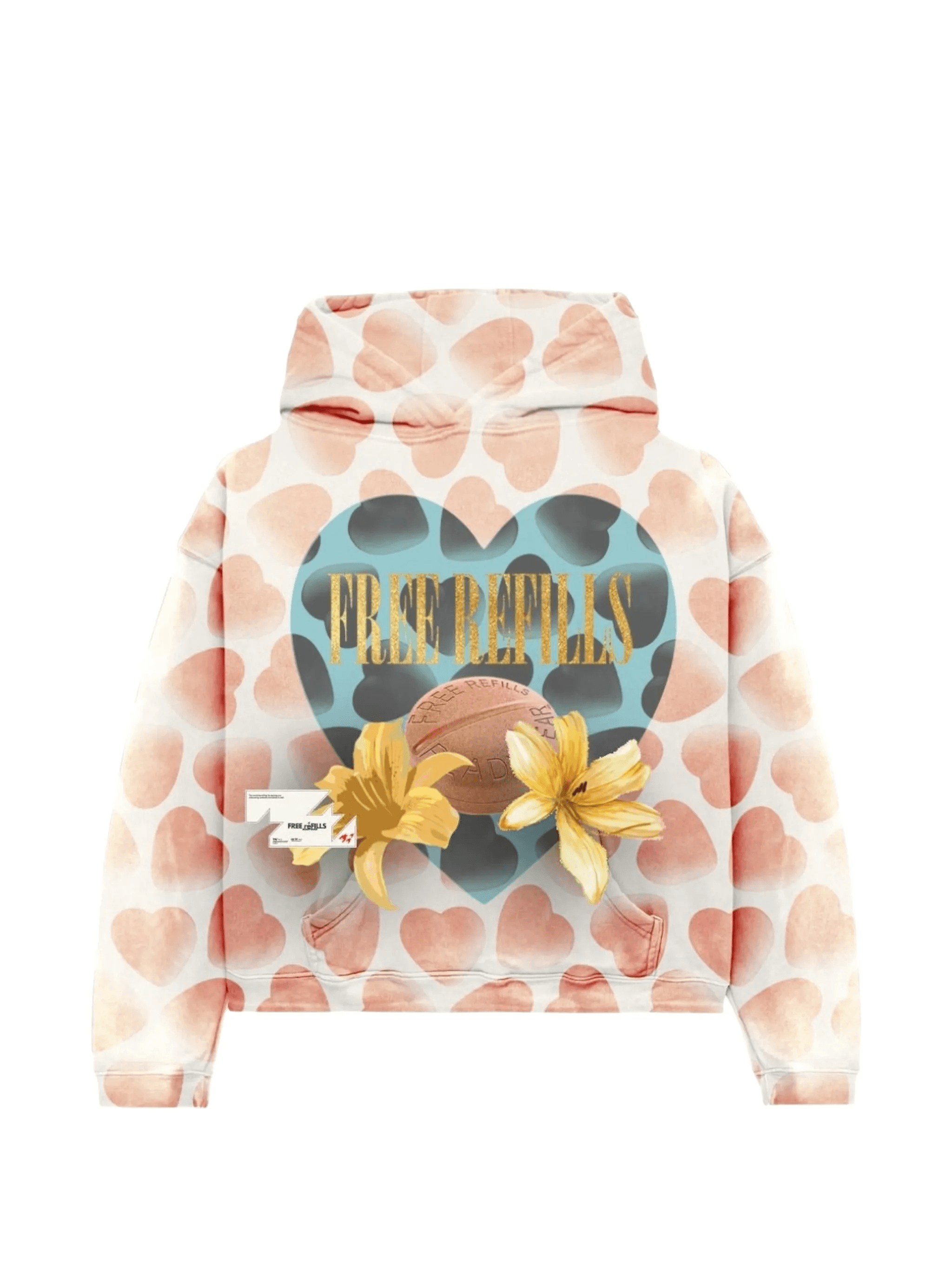heart print hoodie - Image 1